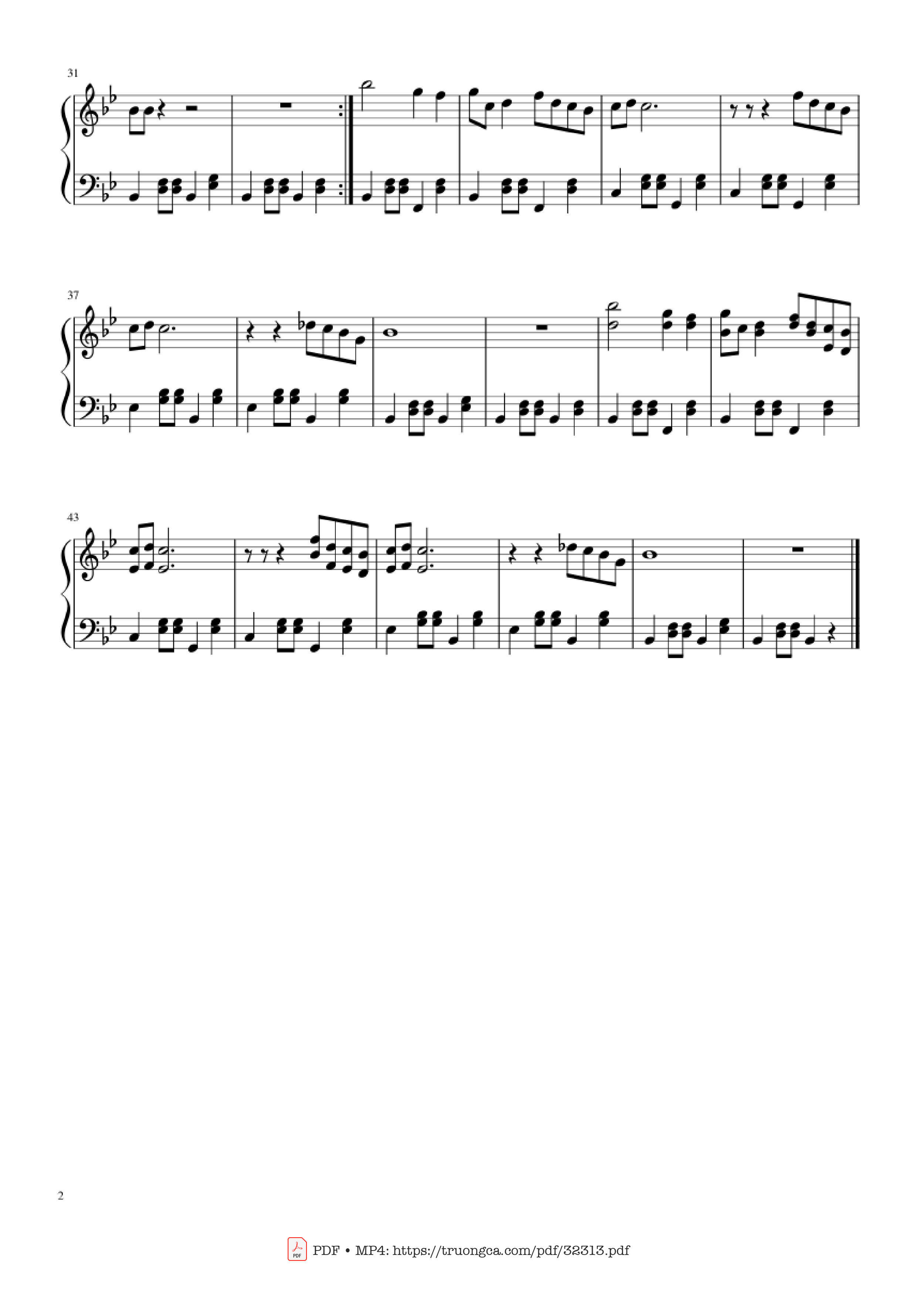 Trang 2 của Sheet nhạc PDF Piano bài hát Don