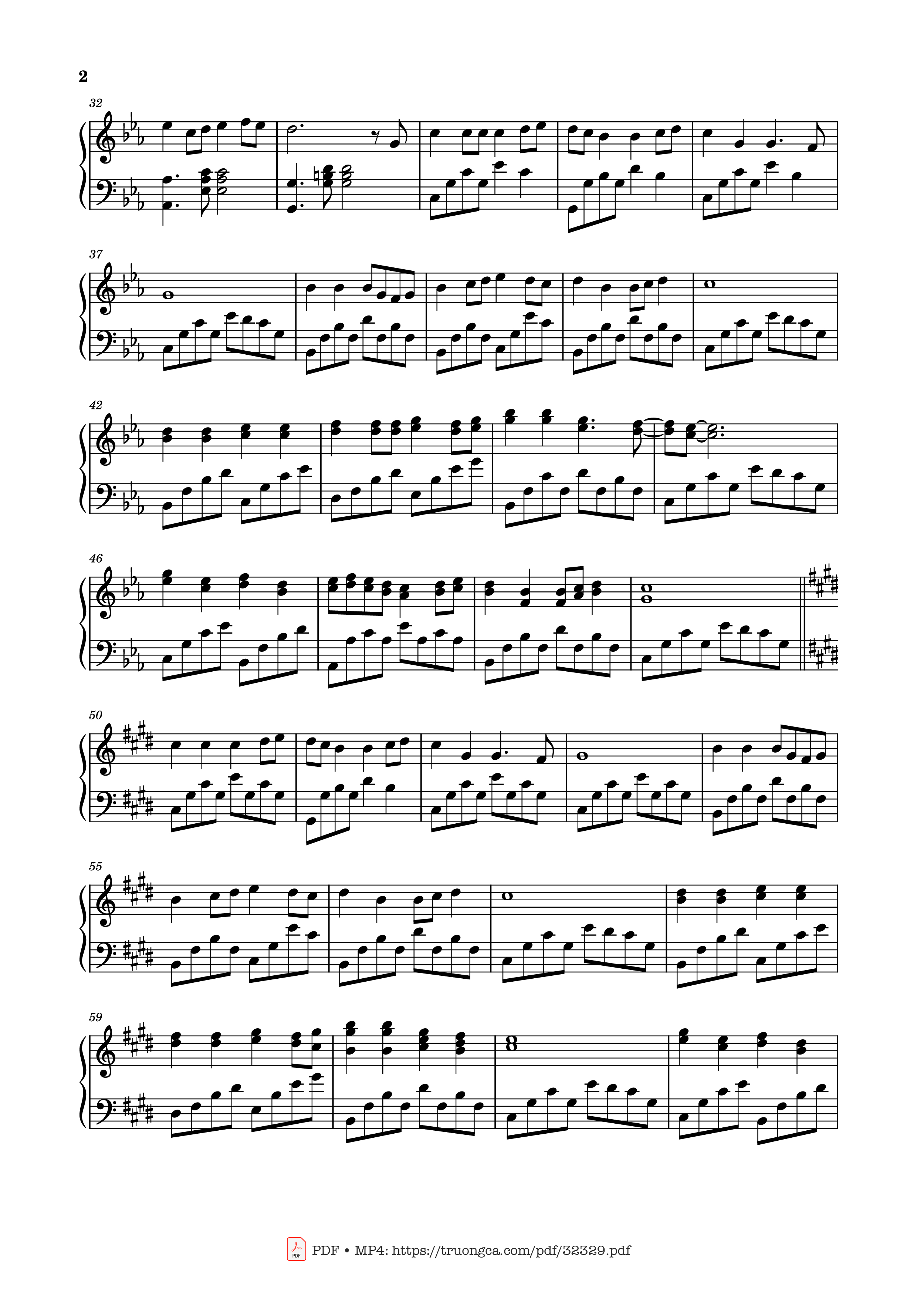 Trang 2 của Sheet nhạc PDF Piano bài hát 追梦人 Truy mộng nhân Piano - 罗大佑