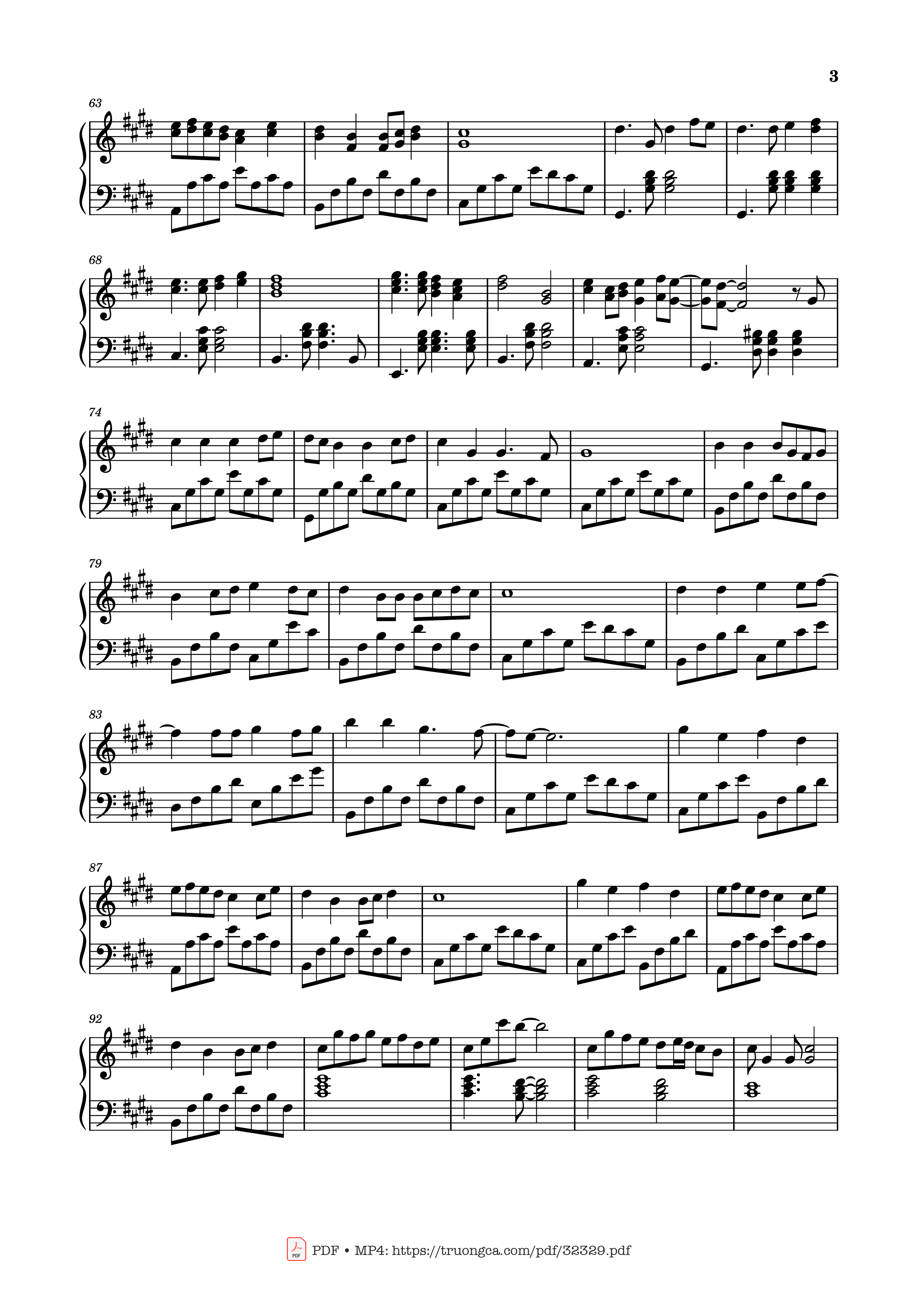 Trang 3 của Sheet nhạc PDF Piano bài hát 追梦人 Truy mộng nhân Piano - 罗大佑