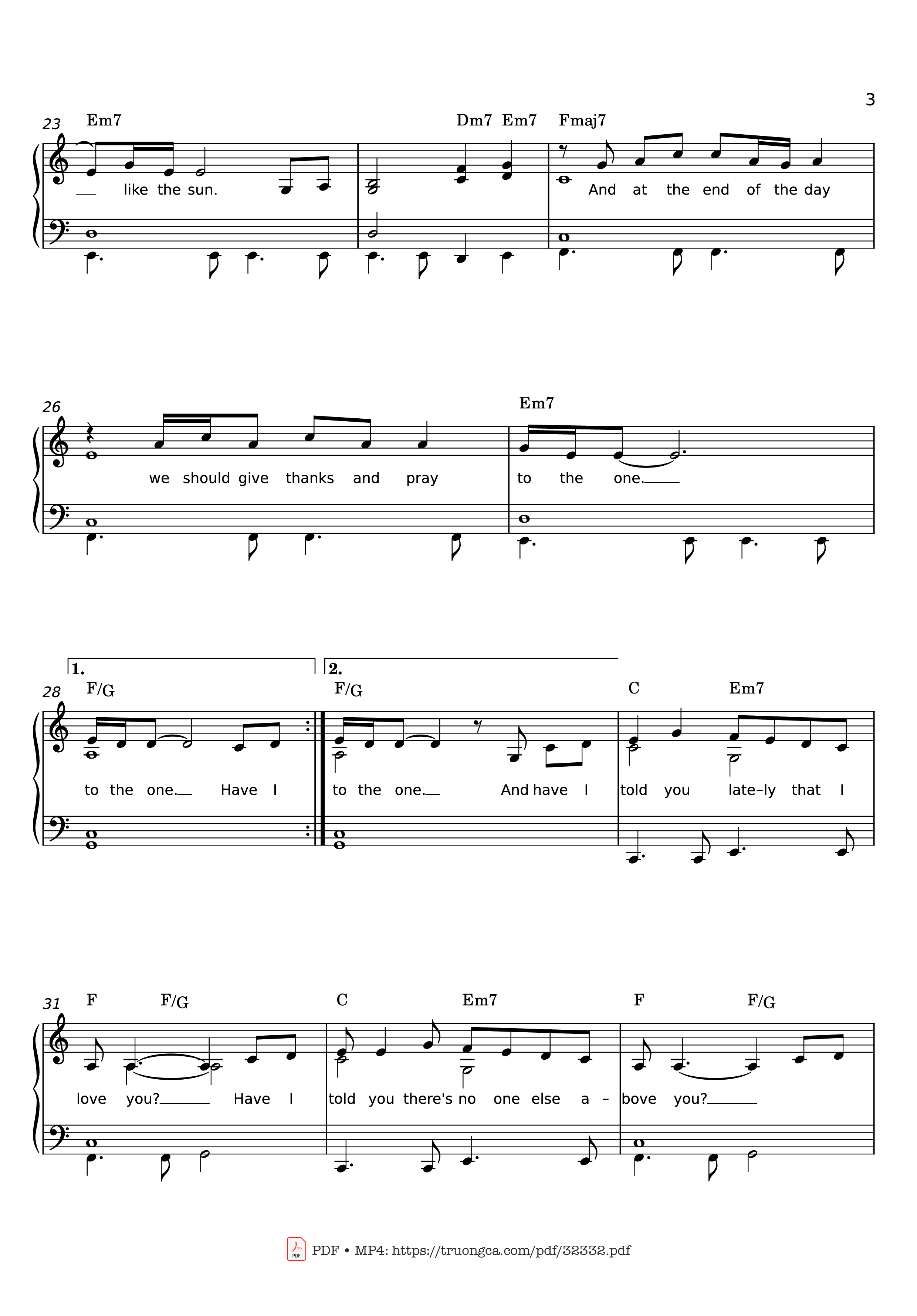 Trang 3 của Sheet nhạc PDF Piano bài hát Have I told you lately Piano - VAN MORRISON