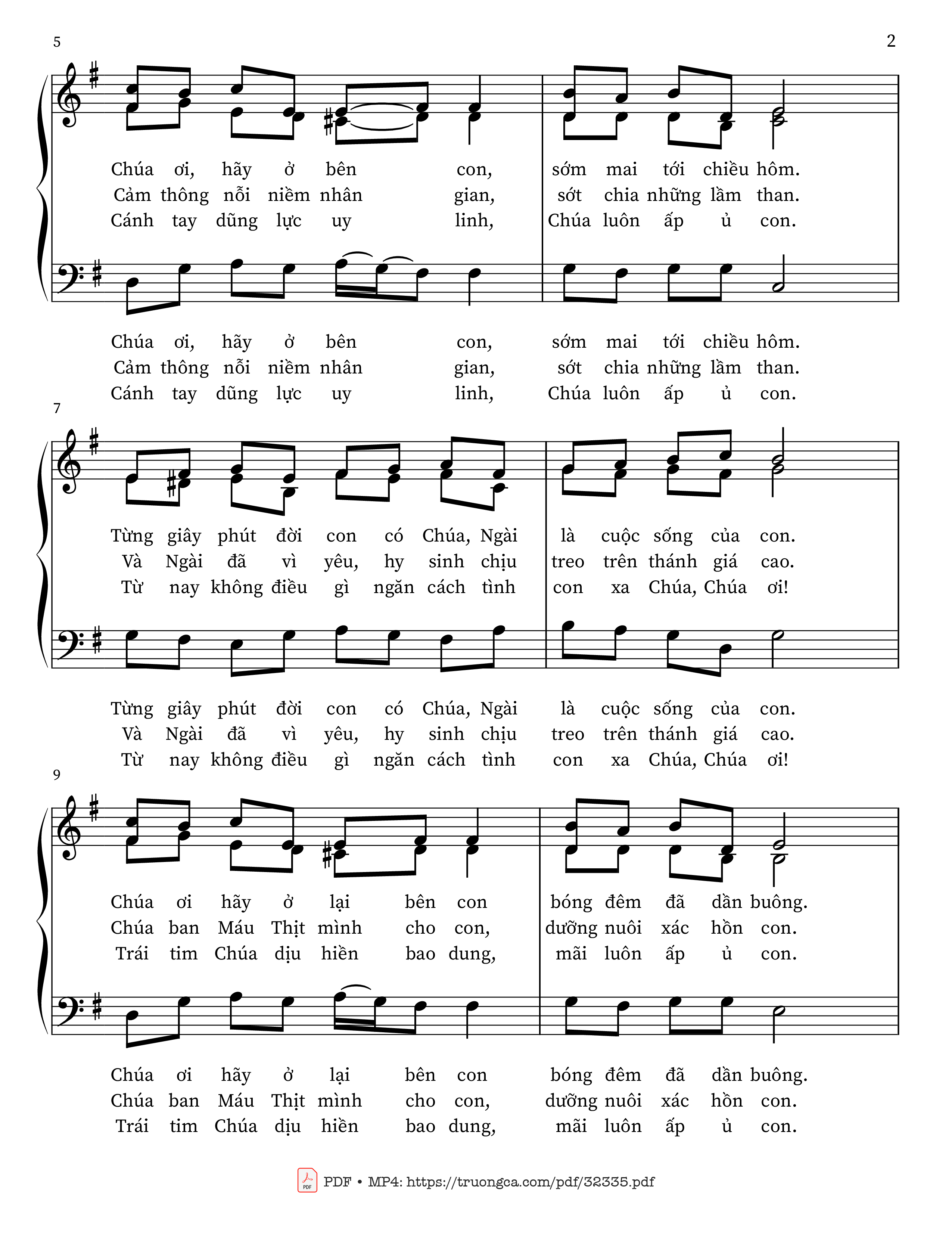 Trang 2 của Sheet nhạc PDF bài hát Ngài là cuộc sống của con - Thanh Lâm