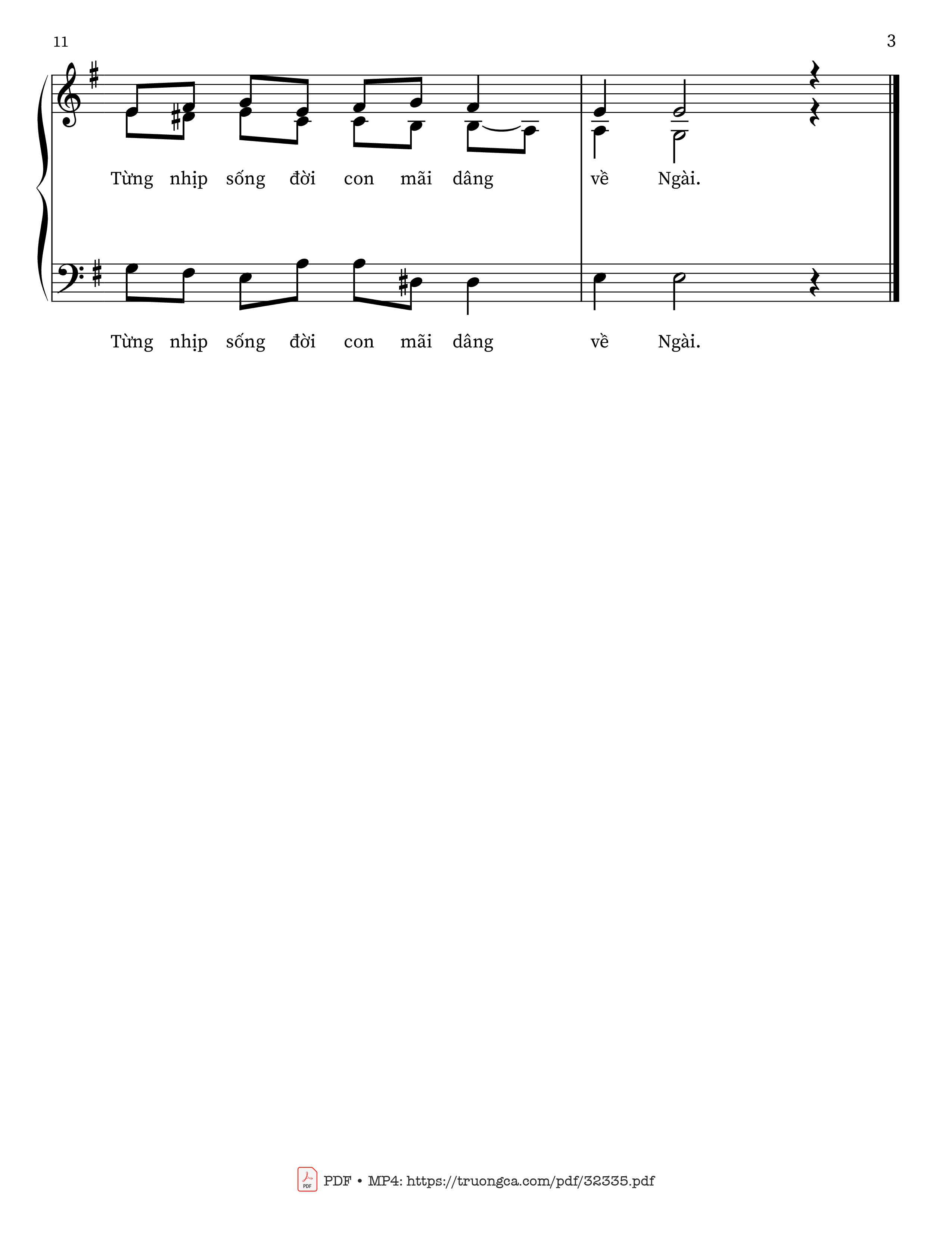 Trang 3 của Sheet nhạc PDF bài hát Ngài là cuộc sống của con - Thanh Lâm