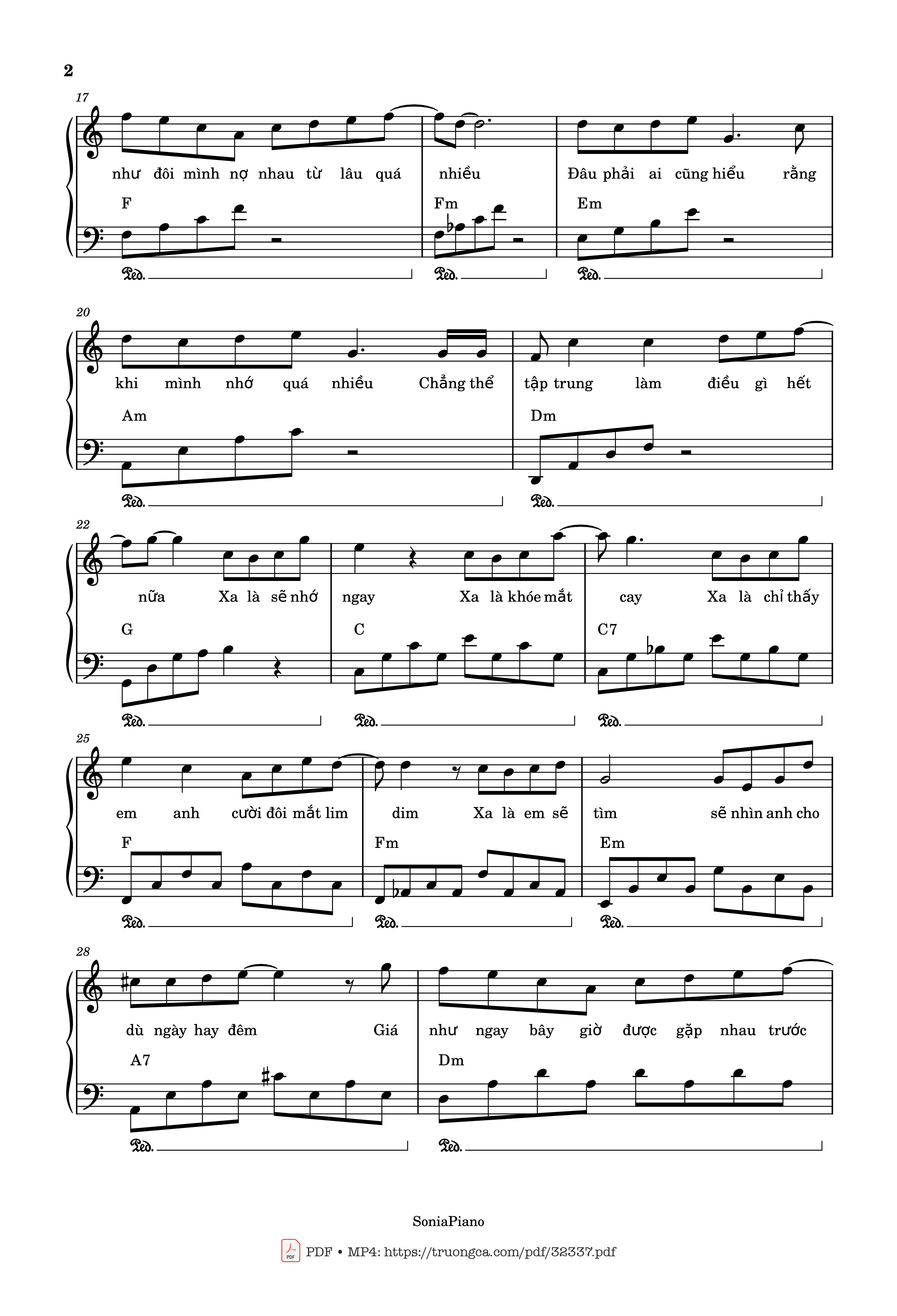 Trang 2 của Sheet nhạc PDF bài hát Trời Giấu Trời Mang Đi Piano - Viruss