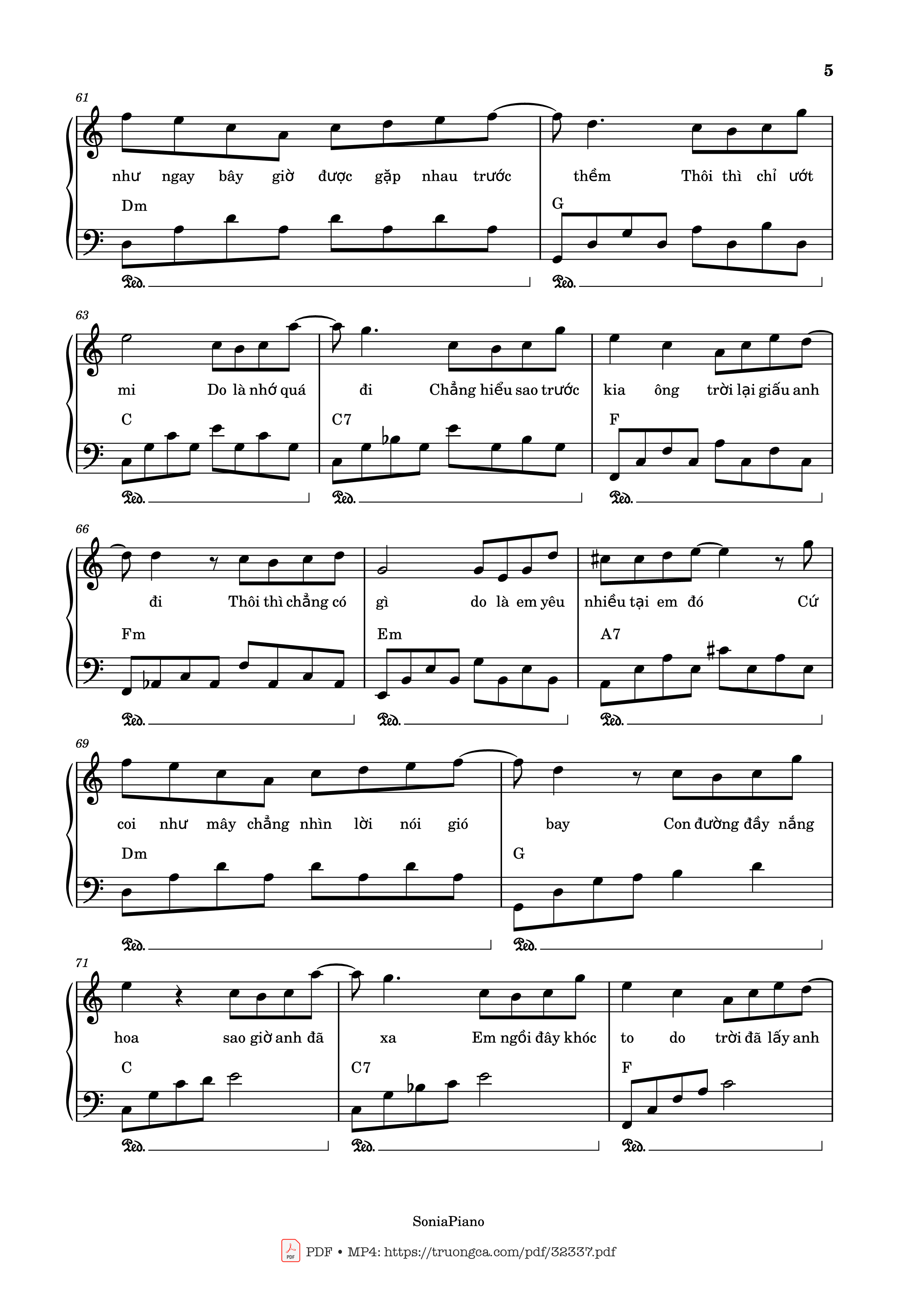 Trang 5 của Sheet nhạc PDF bài hát Trời Giấu Trời Mang Đi Piano - Viruss