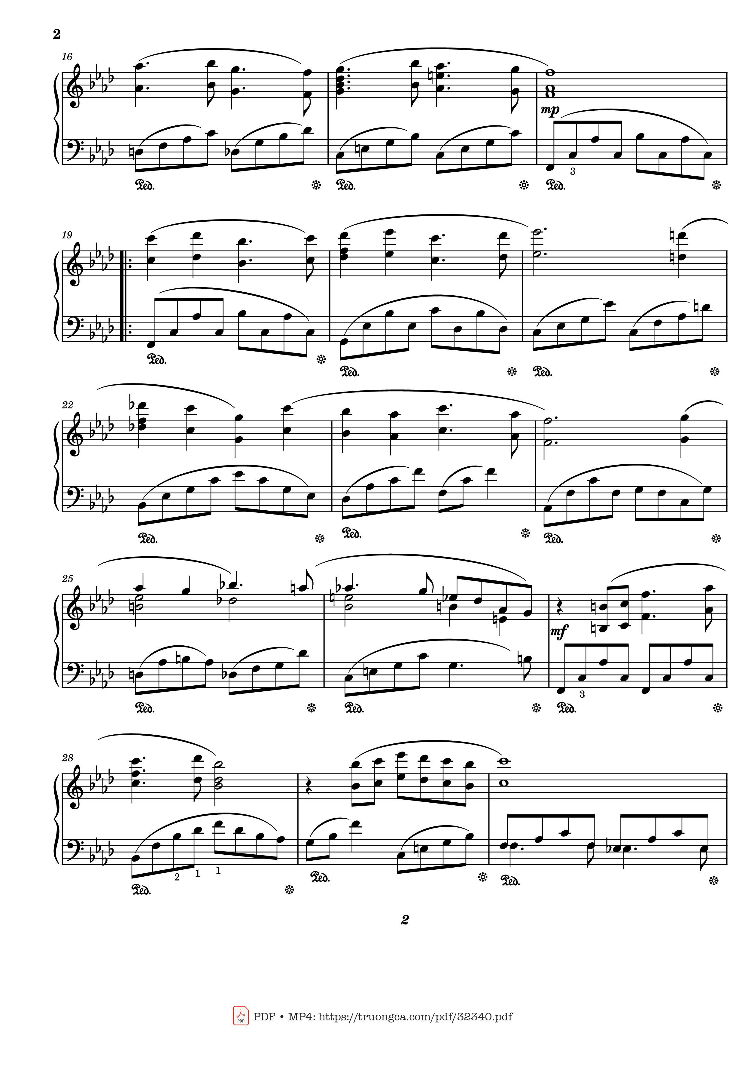 Trang 2 của Sheet nhạc PDF Piano bài hát Lost Of Love, Sunflower theme Piano - Henry Mancini