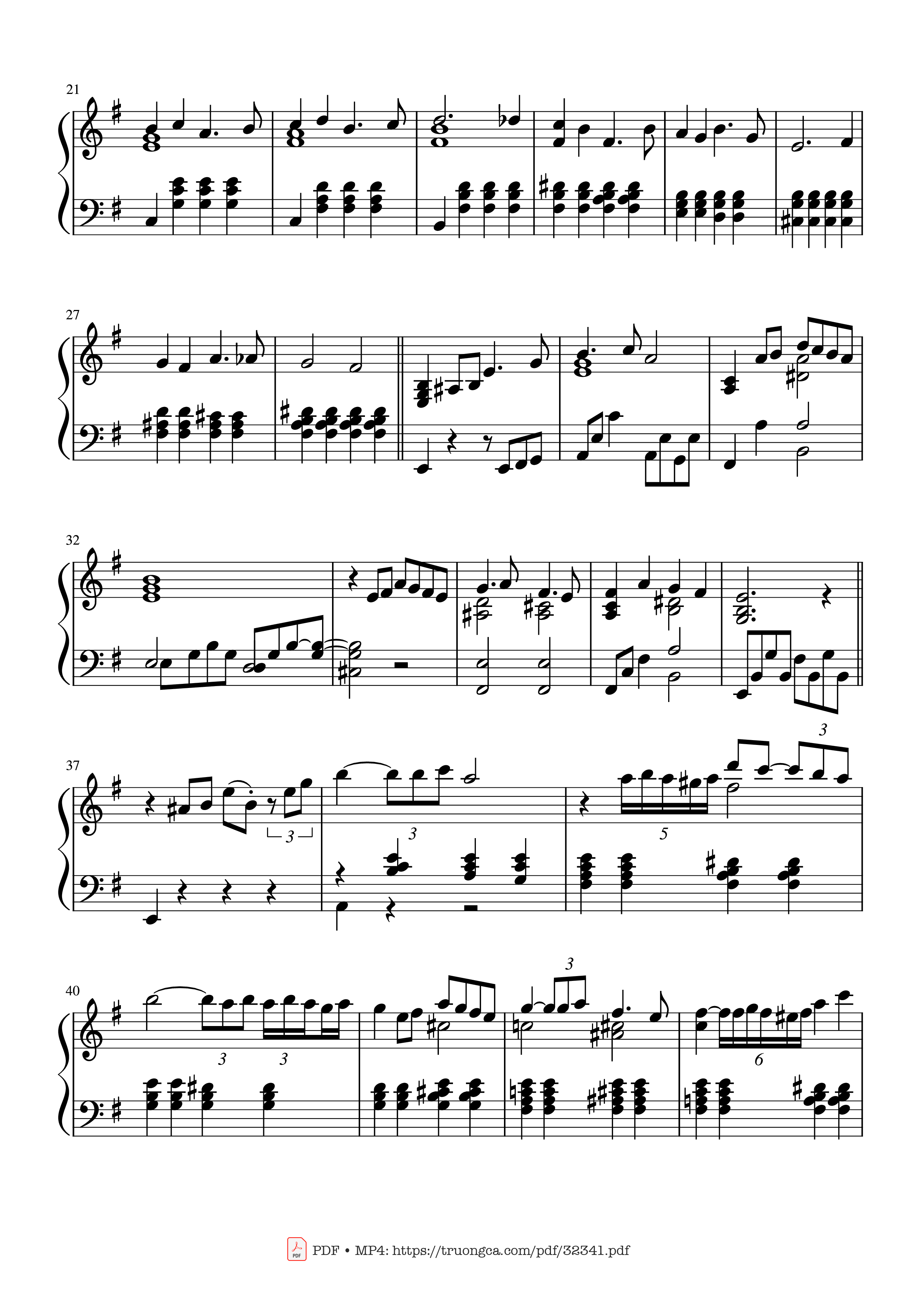 Trang 2 của Sheet nhạc PDF Piano bài hát Love Theme from Sunflower Piano - Henry Mancini
