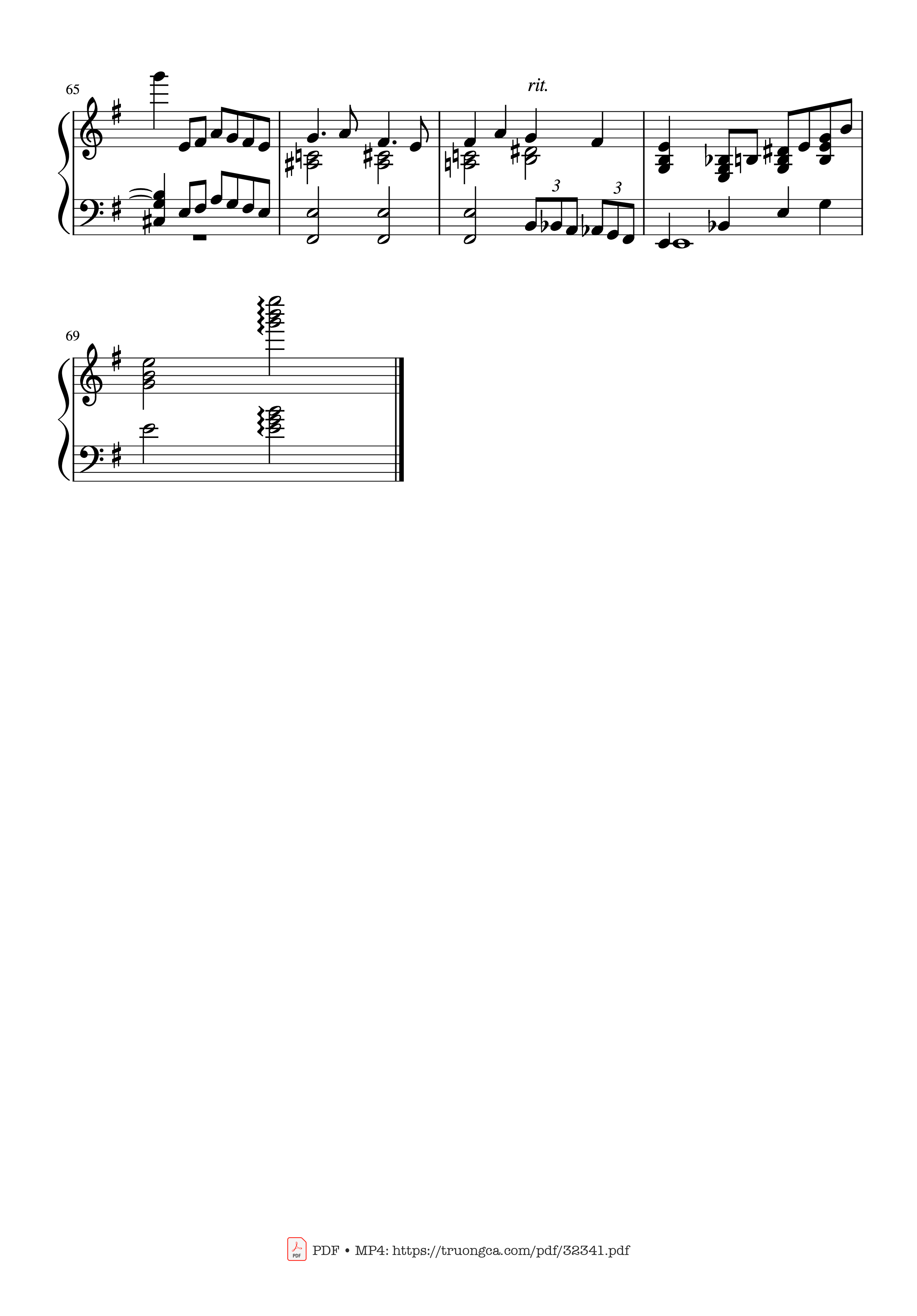 Trang 4 của Sheet nhạc PDF Piano bài hát Love Theme from Sunflower Piano - Henry Mancini