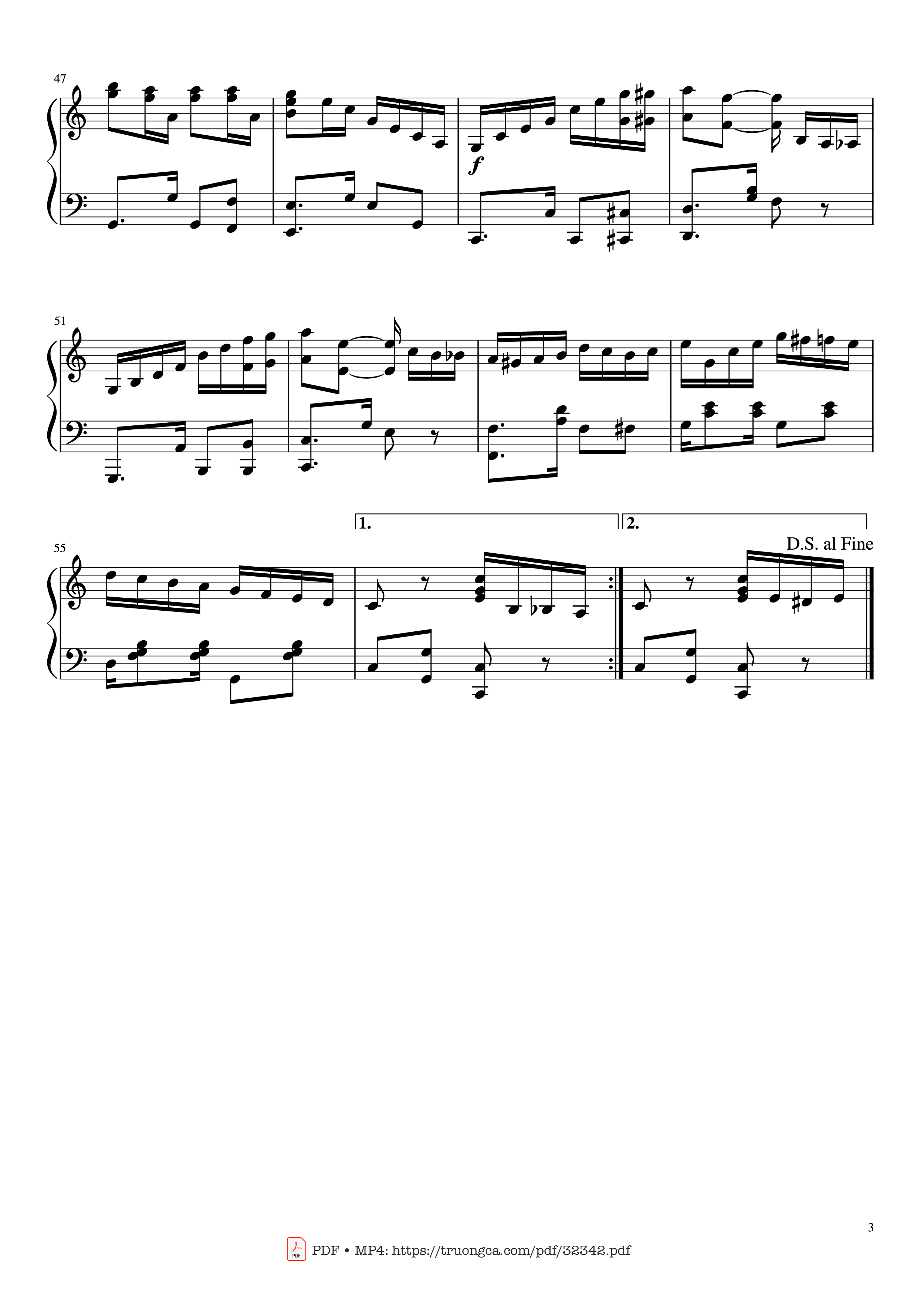 Trang 3 của Sheet nhạc PDF Piano bài hát Tico Tico no fubá Piano - Zequinha Abreu