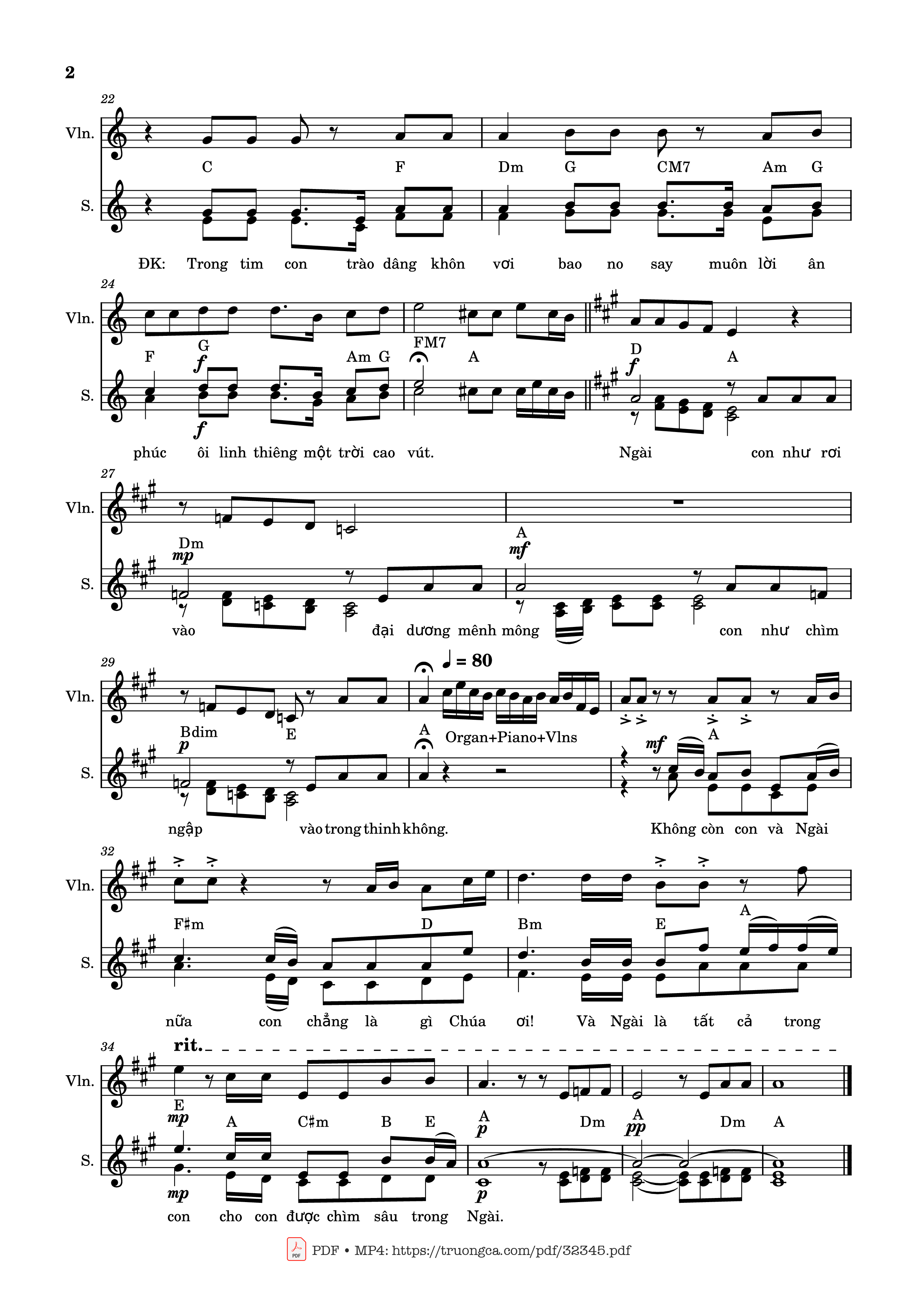 Trang 2 của Sheet nhạc PDF bài hát Chúa Trong Lòng Con (đệm Violin, intro) - Thái Nguyên