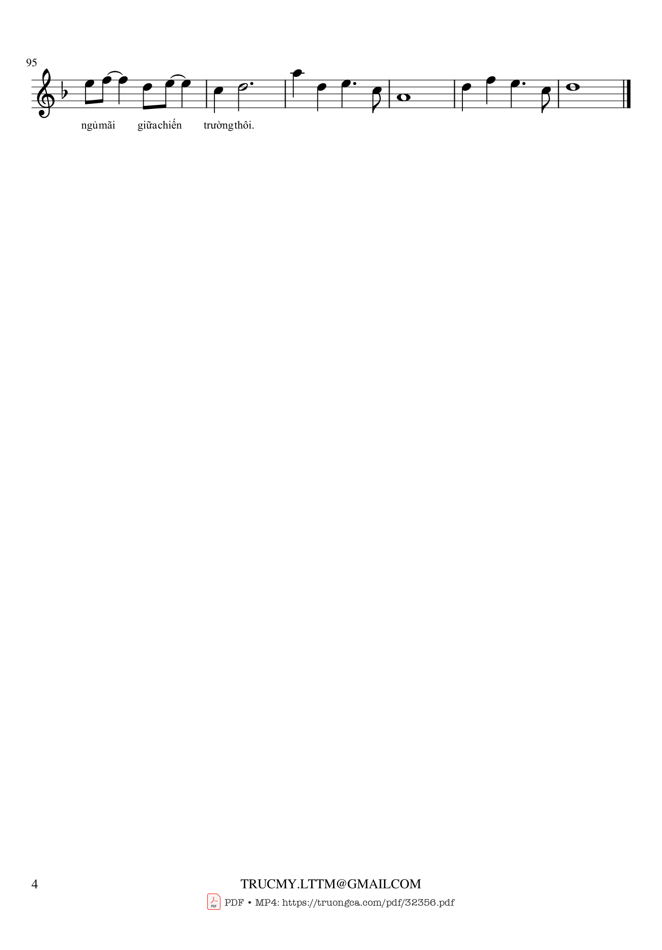 Trang 4 của Sheet nhạc PDF bài hát Nỗi Đau Giữa Hoà Bình - Nguyễn Văn Chung
