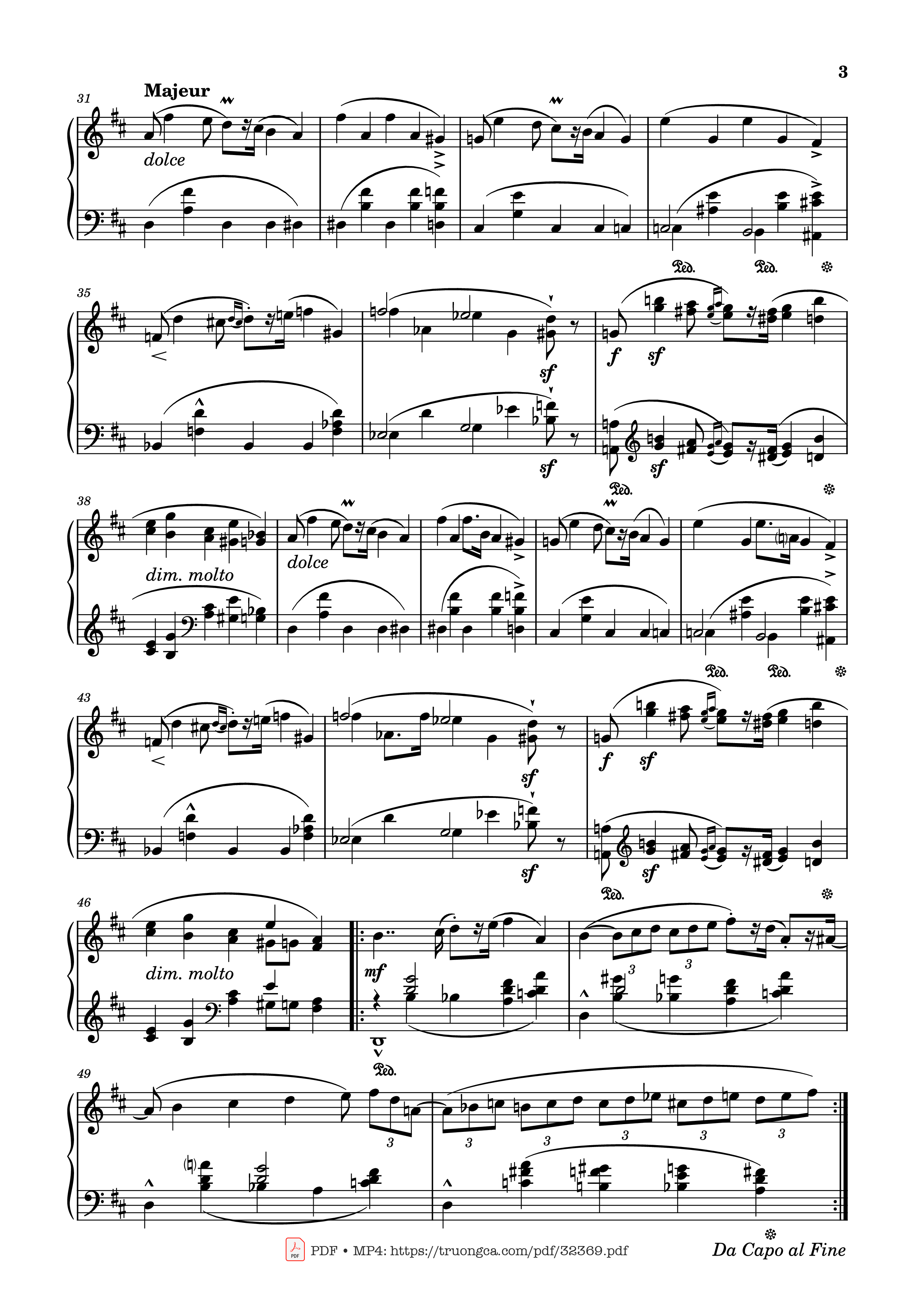 Trang 3 của Sheet nhạc PDF Piano bài hát Zorcico in D Minor Piano - Charles-Valentin Alkan