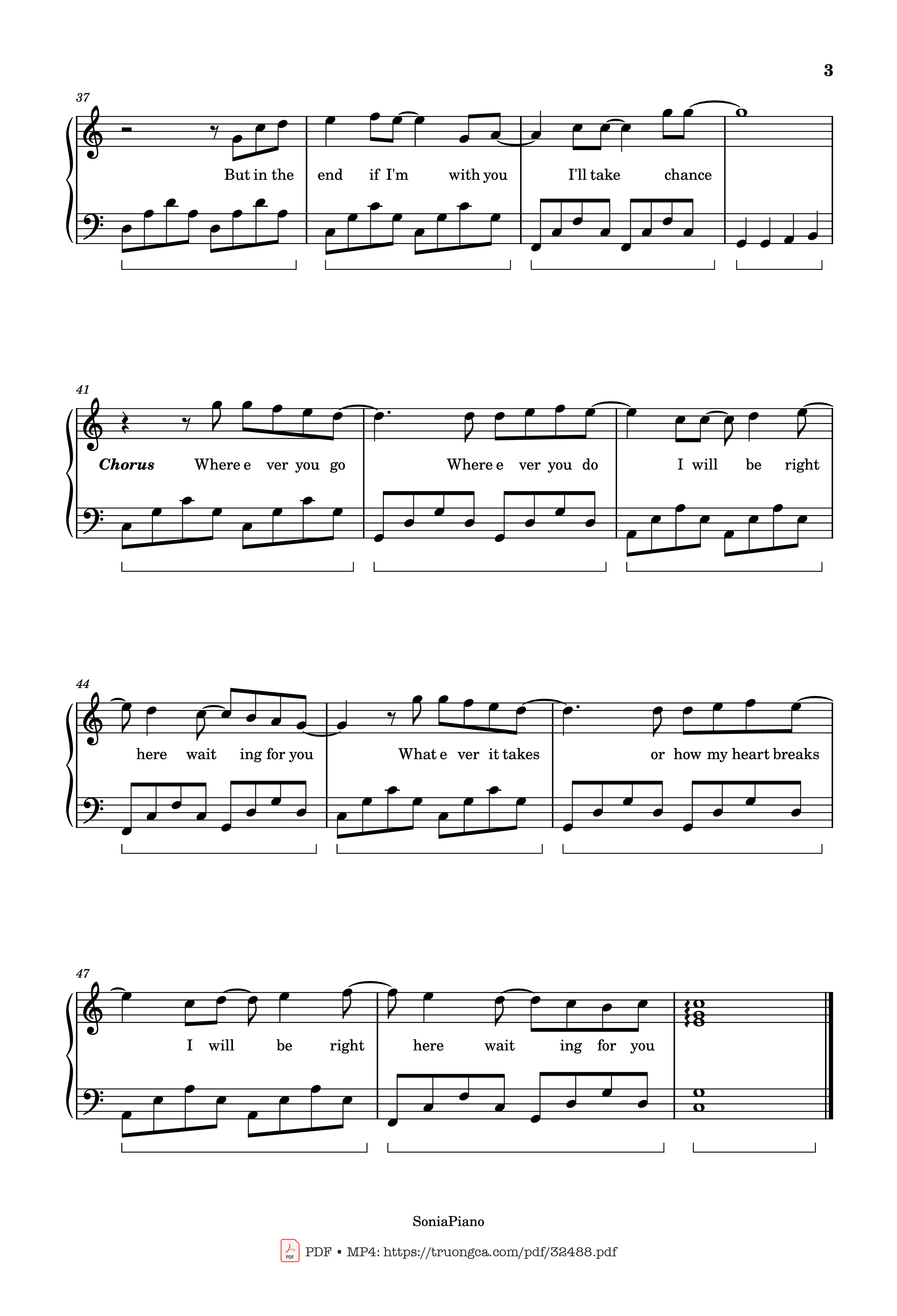 Trang 3 của Sheet nhạc PDF bài hát Right Here Waiting For You Piano - Richard Marx