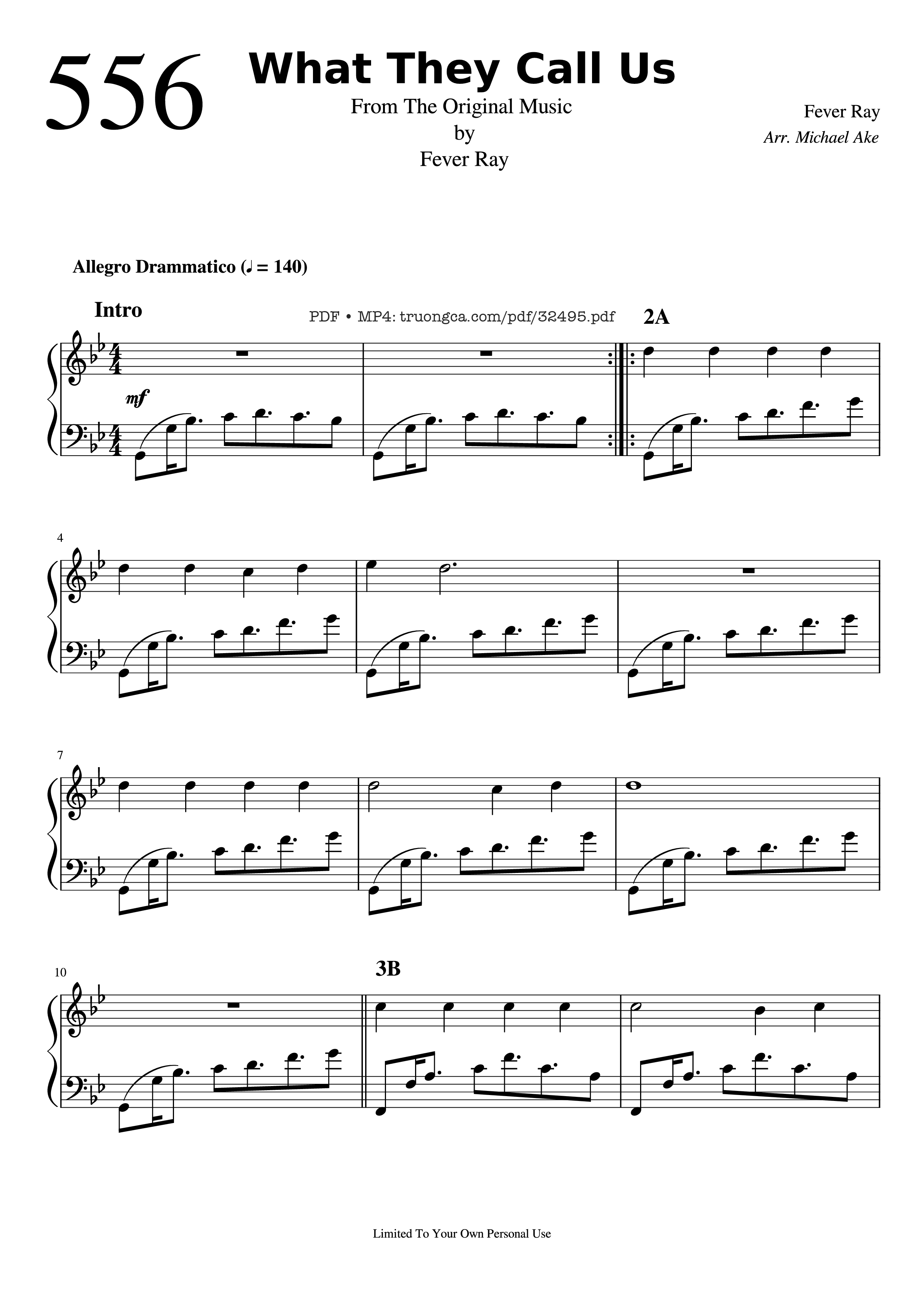 Trang 1 của Sheet nhạc PDF Piano bài hát What They Call Us Piano - Fever Ray