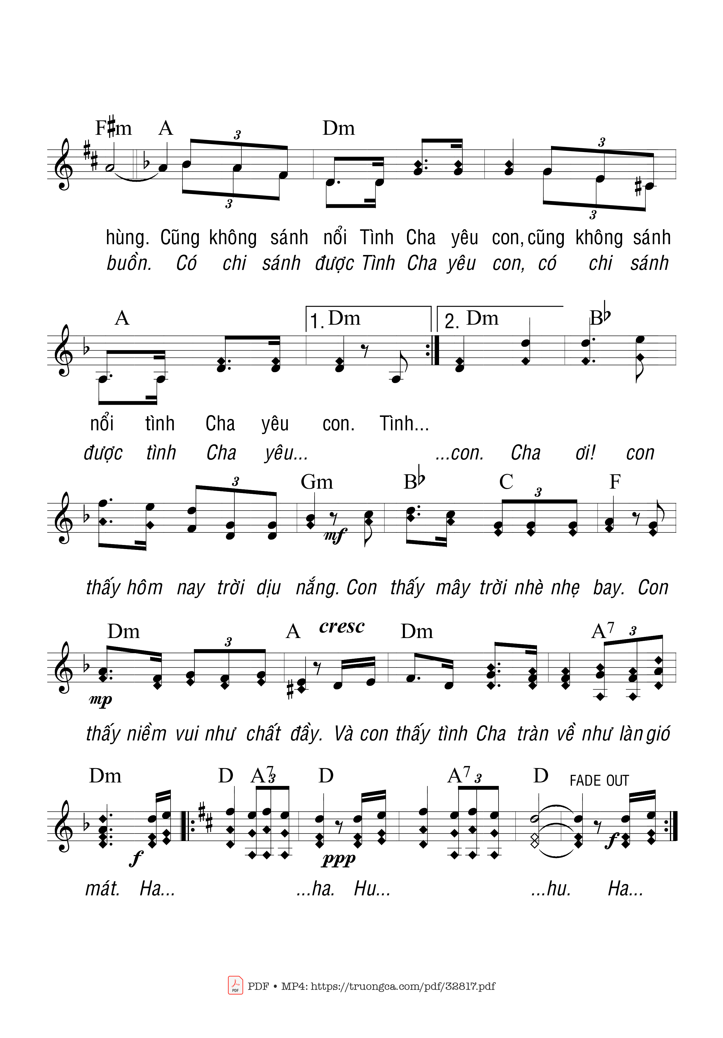 Trang 2 của Sheet nhạc PDF bài hát Dưới Bóng Thái Sơn - Trầm Hương