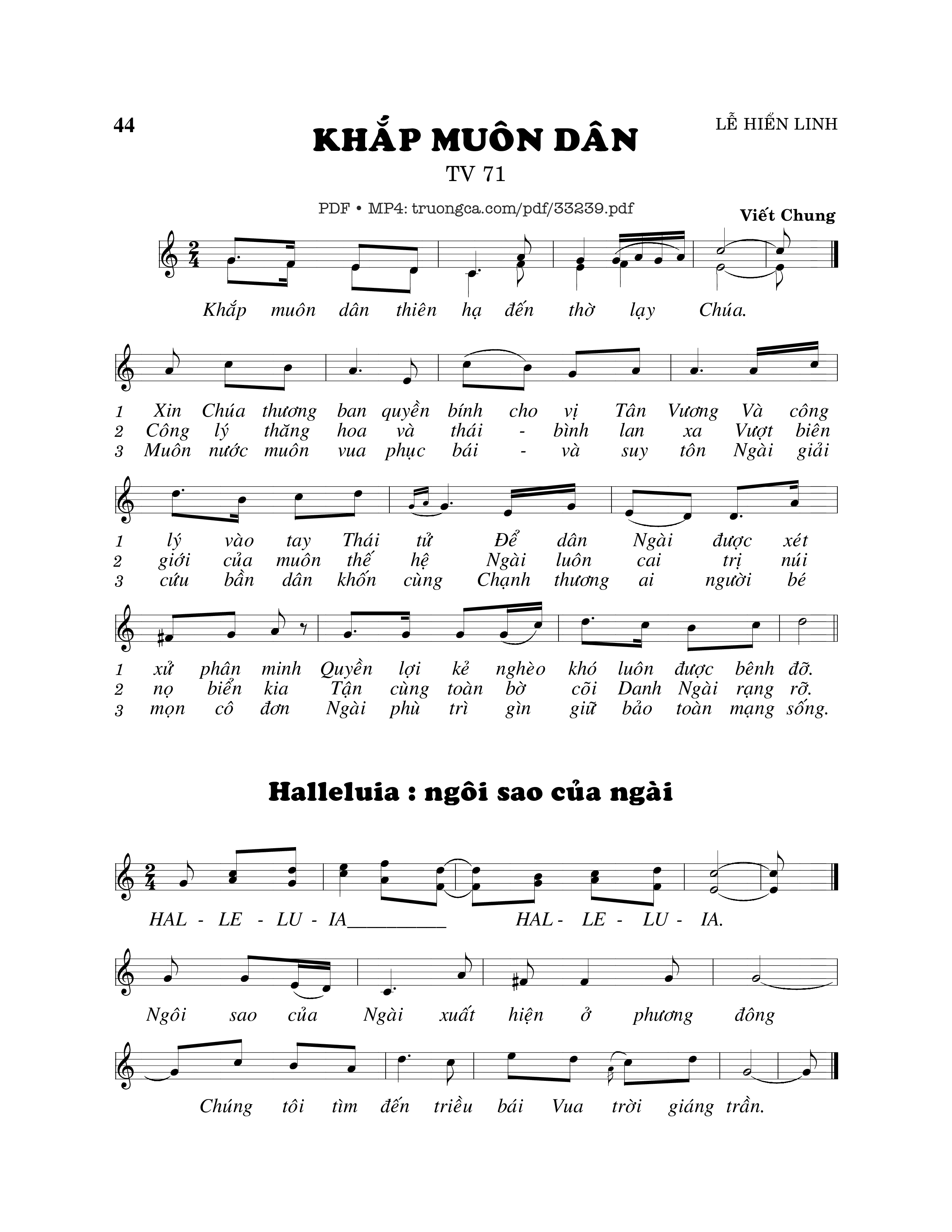 Sheet nhạc PDF bài Thánh Vịnh 71, Khắp Muôn Dân 3