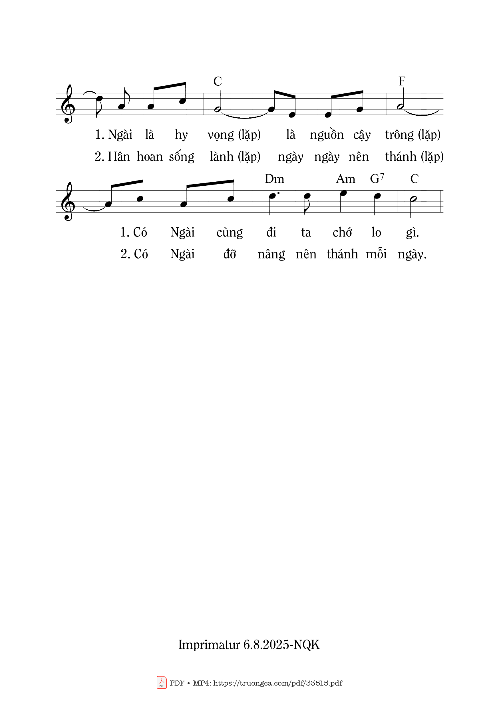 Trang 2 của Sheet nhạc PDF bài hát Ta Lên Đường Cùng Đi - Mi Trầm