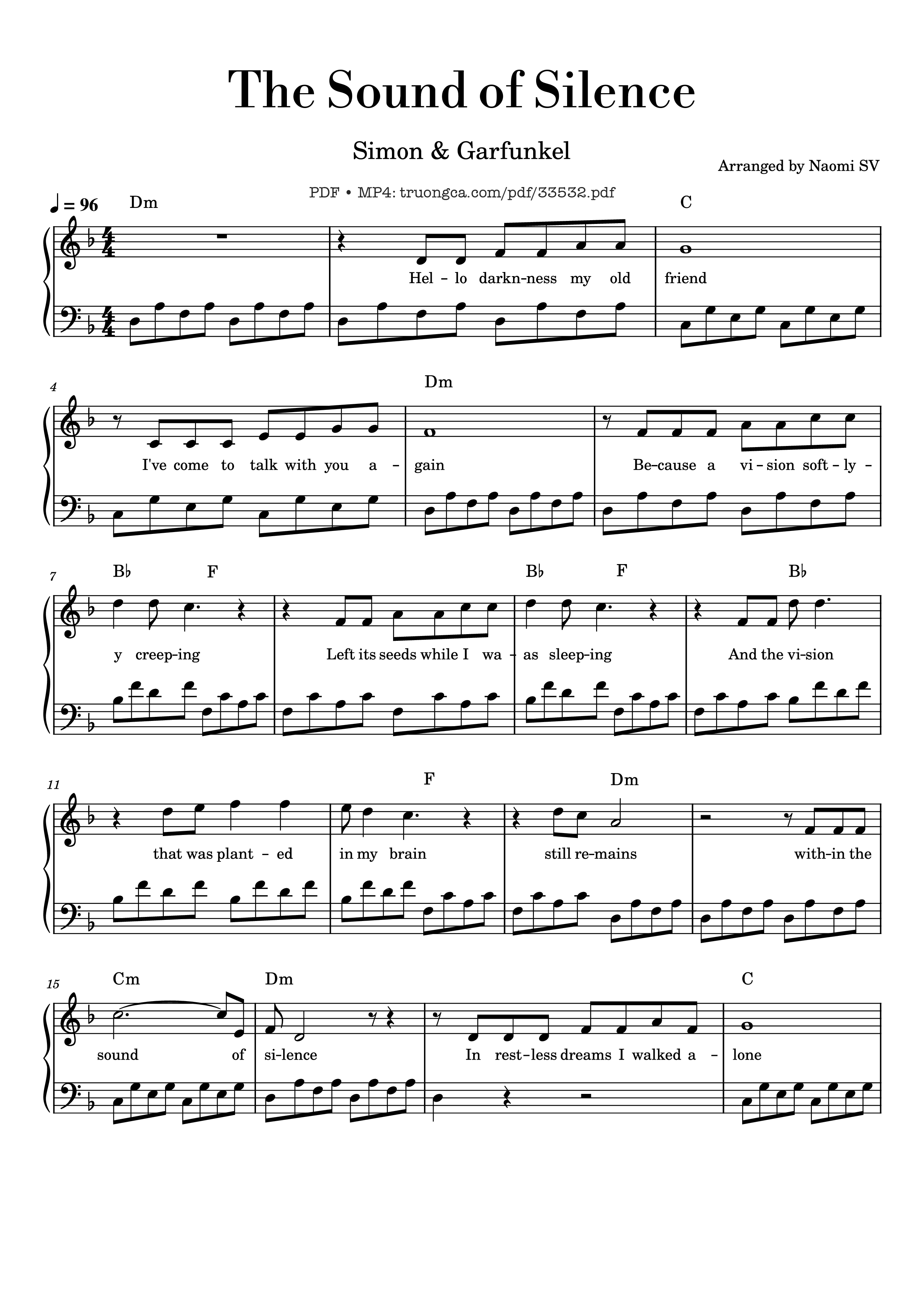 Sheet nhạc PDF bài The Sound of Silence