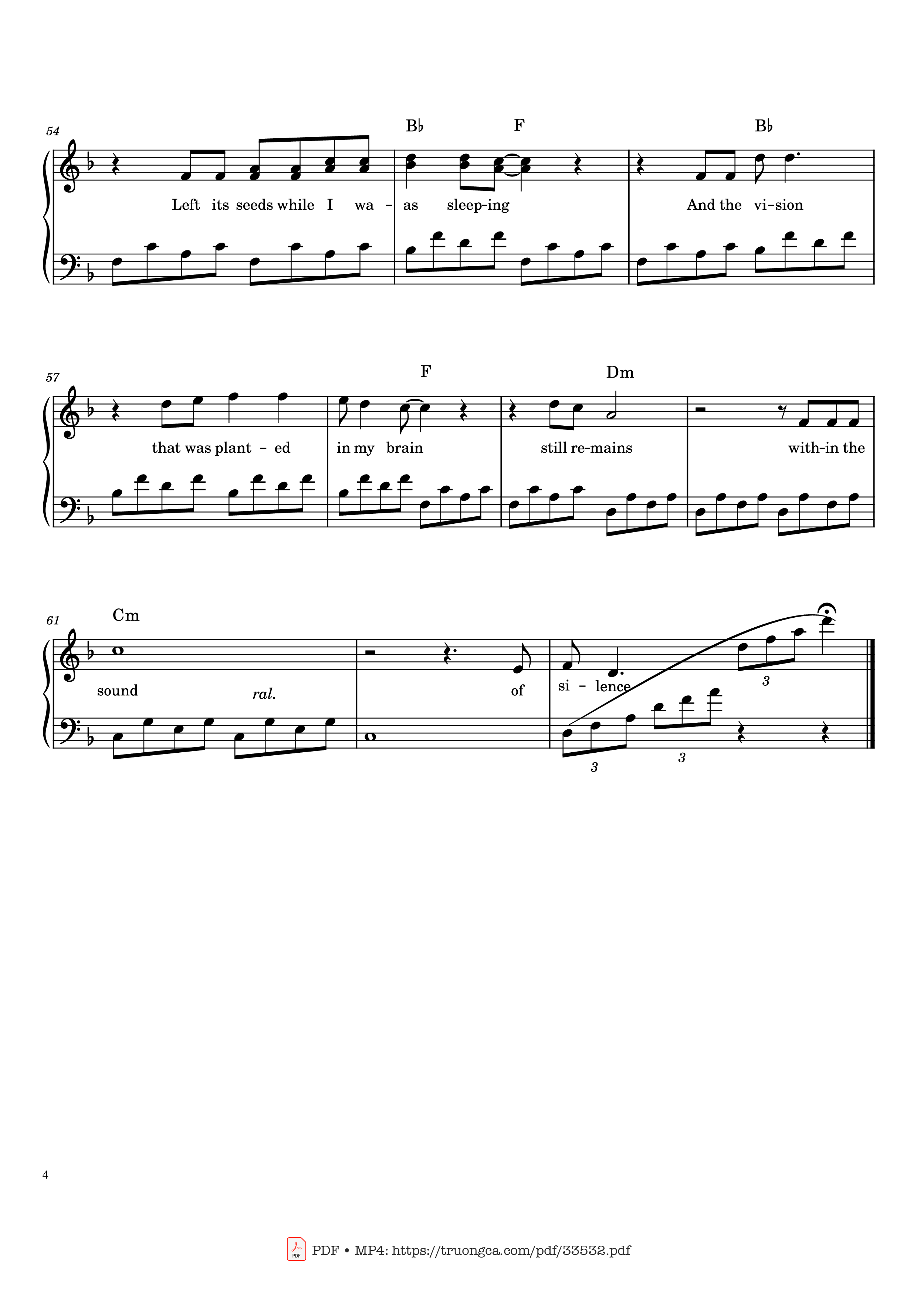 Trang 4 của Sheet nhạc PDF bài hát The Sound of Silence - Paul Simon