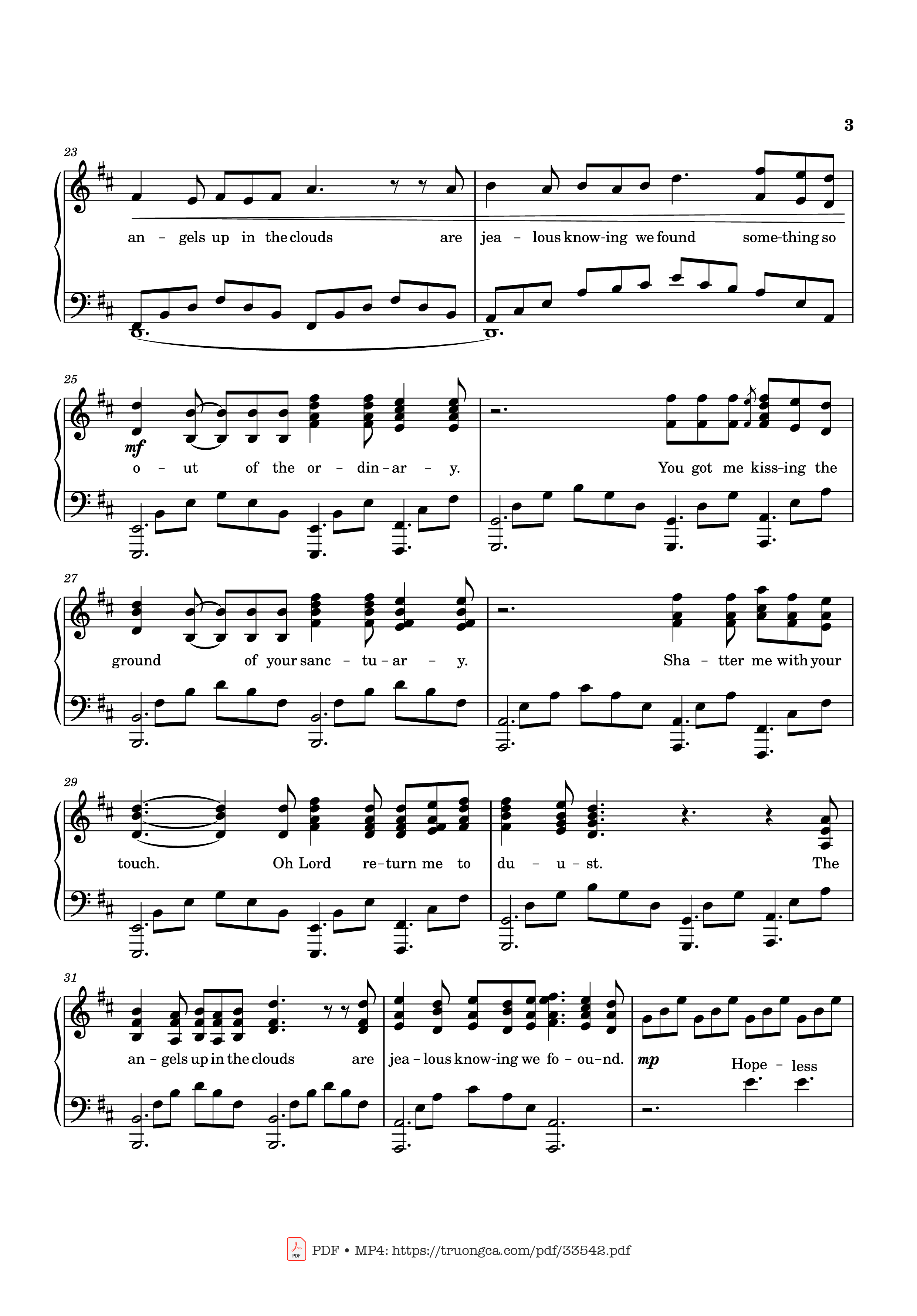 Trang 3 của Sheet nhạc PDF Piano bài hát Ordinary Piano - Transcribed by: Calix Huang