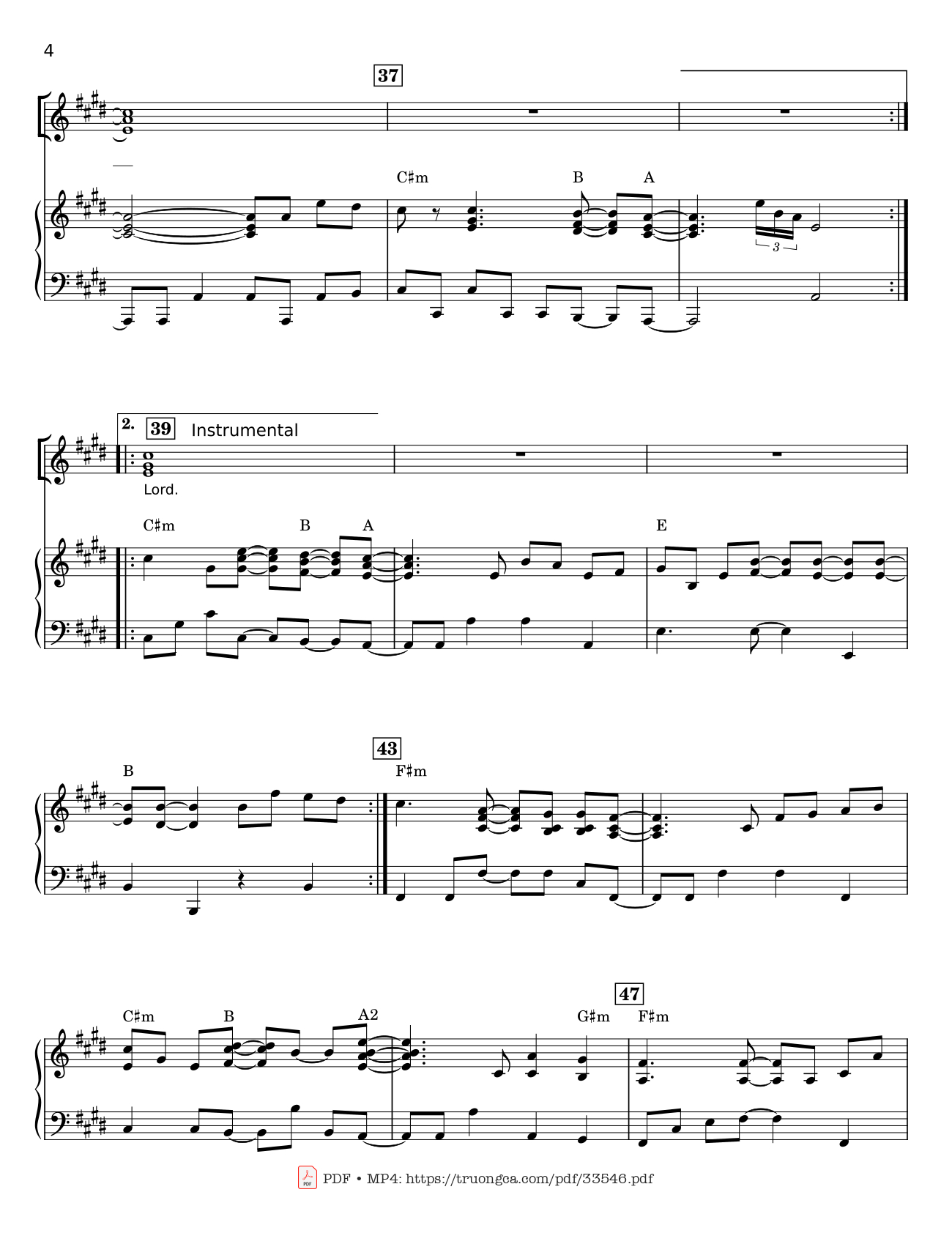 Trang 4 của Sheet nhạc PDF bài hát Glory To The Lord Piano - LYNN DESHAZO
