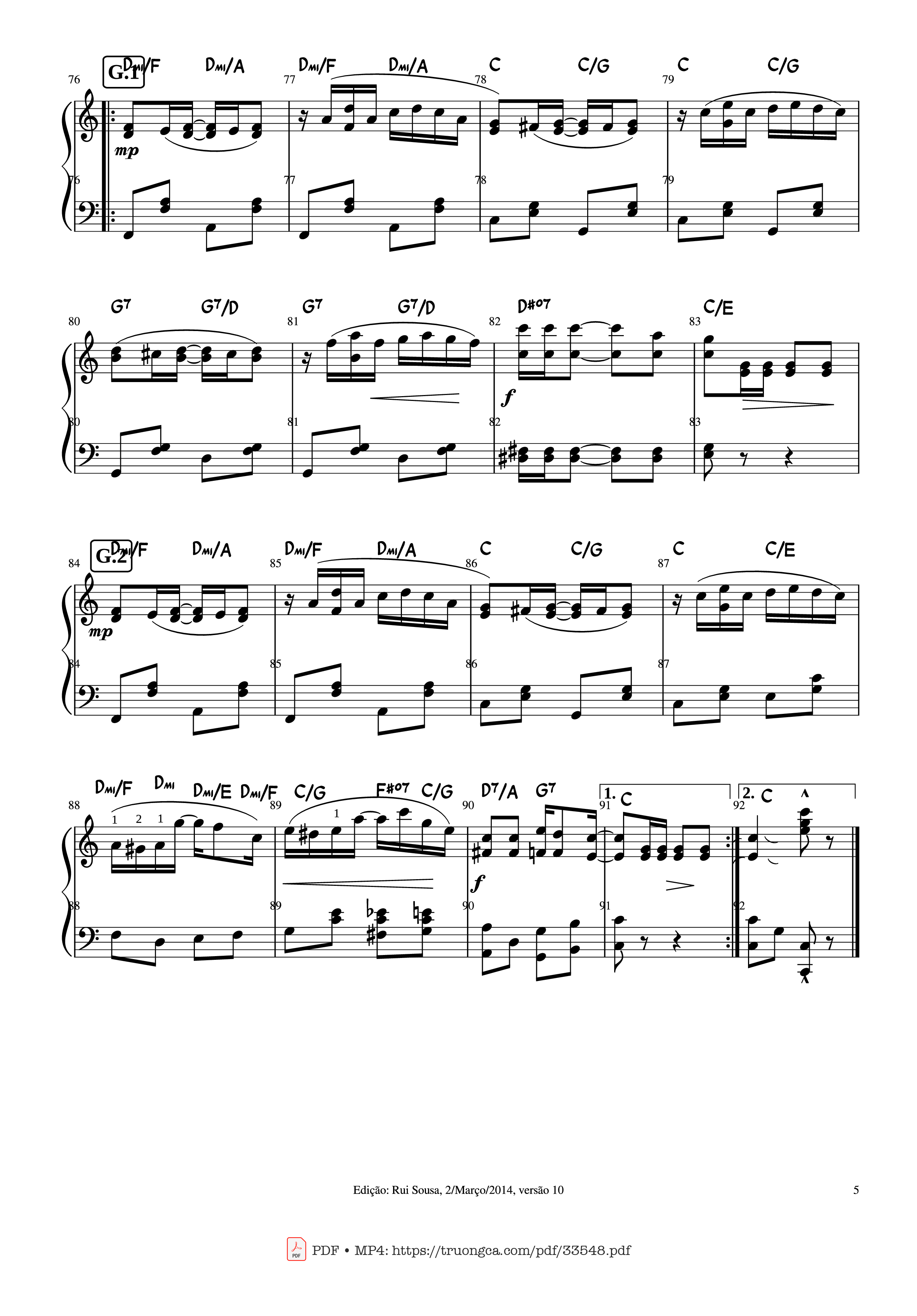 Trang 5 của Sheet nhạc PDF Piano bài hát The Entertainer (Original Piece Piano) - Scott Joplin