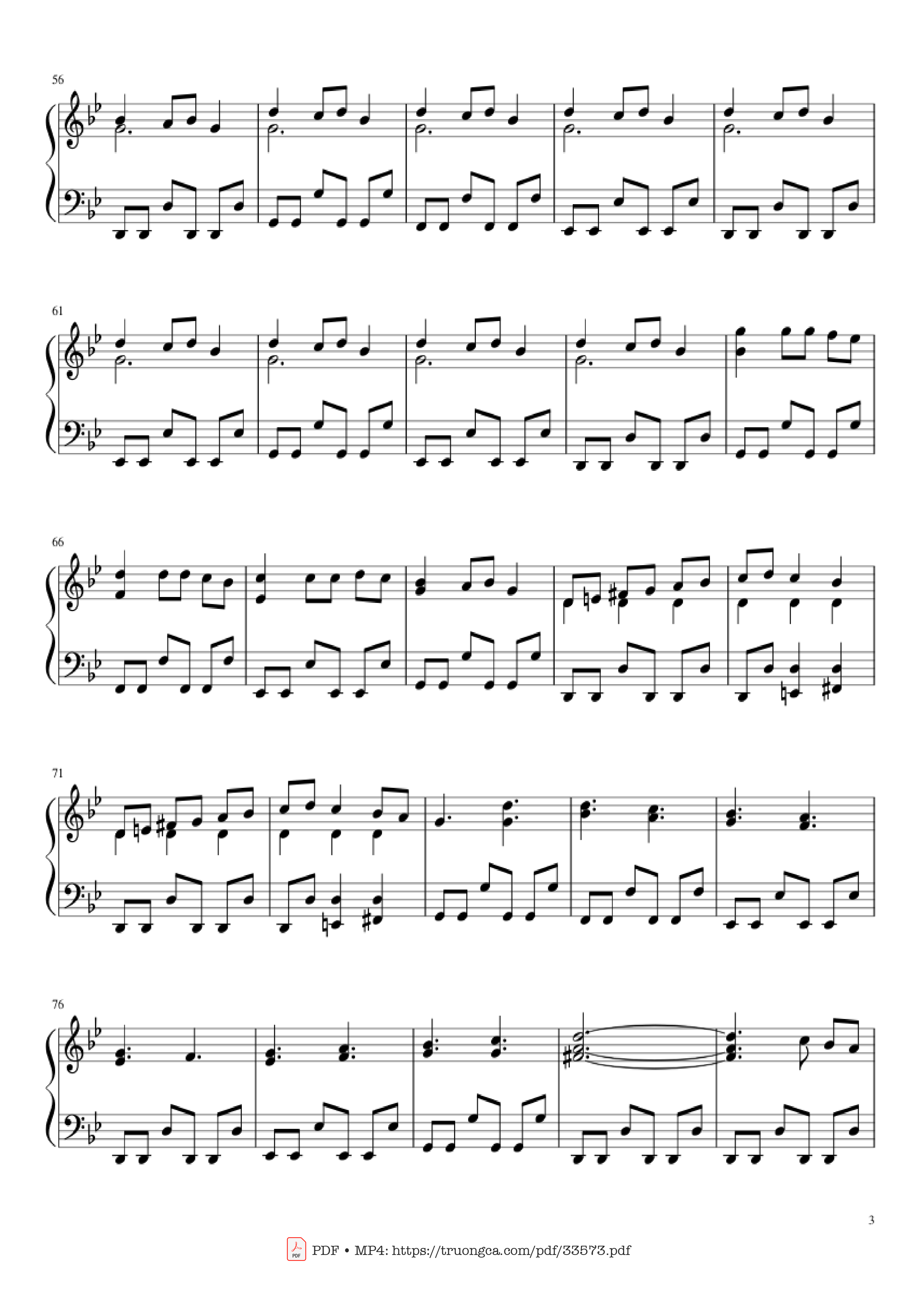 Trang 3 của Sheet nhạc PDF Piano bài hát Carol of the Bells Christmas Medley Piano - Arr. Xingyu Shui