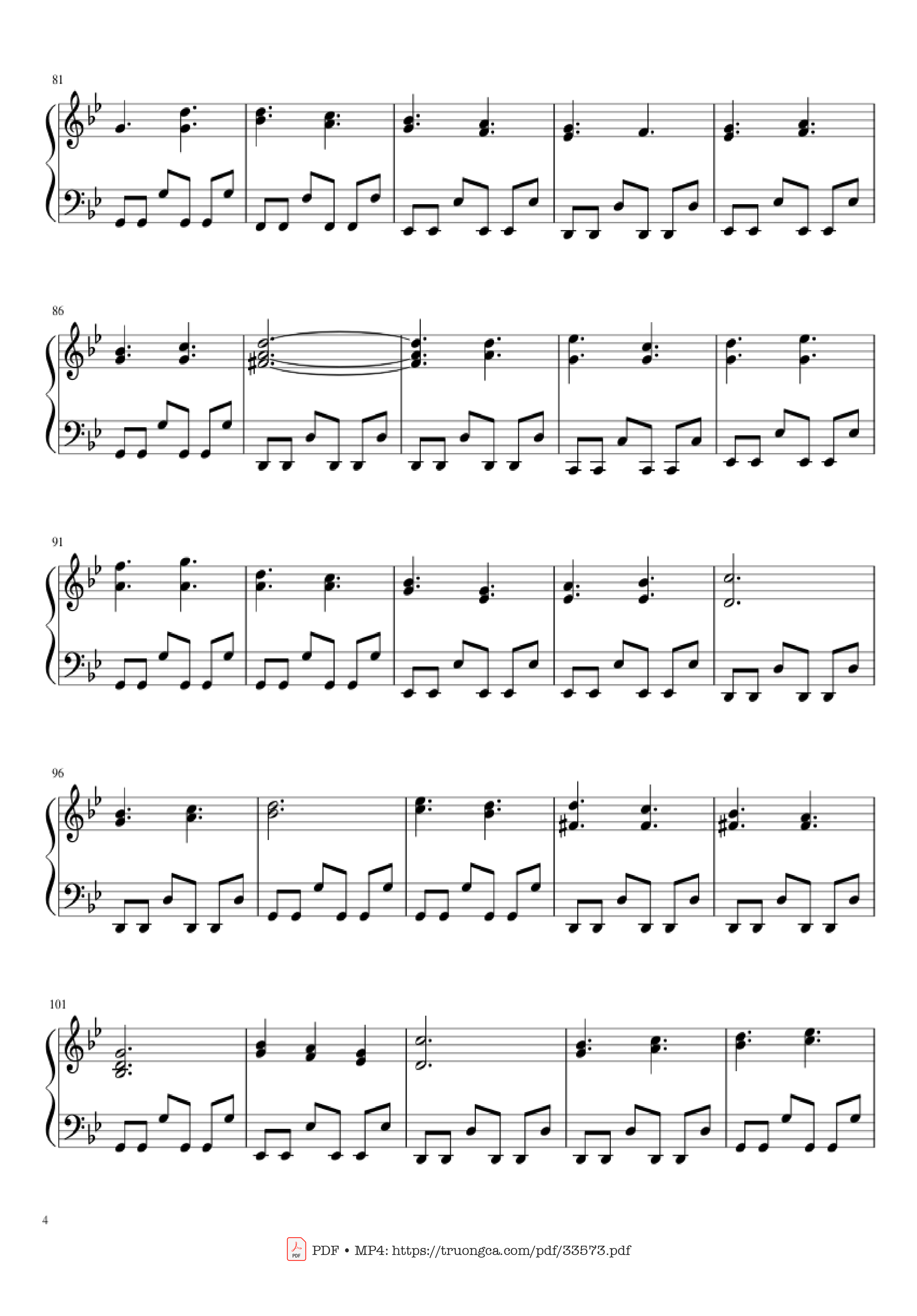 Trang 4 của Sheet nhạc PDF Piano bài hát Carol of the Bells Christmas Medley Piano - Arr. Xingyu Shui