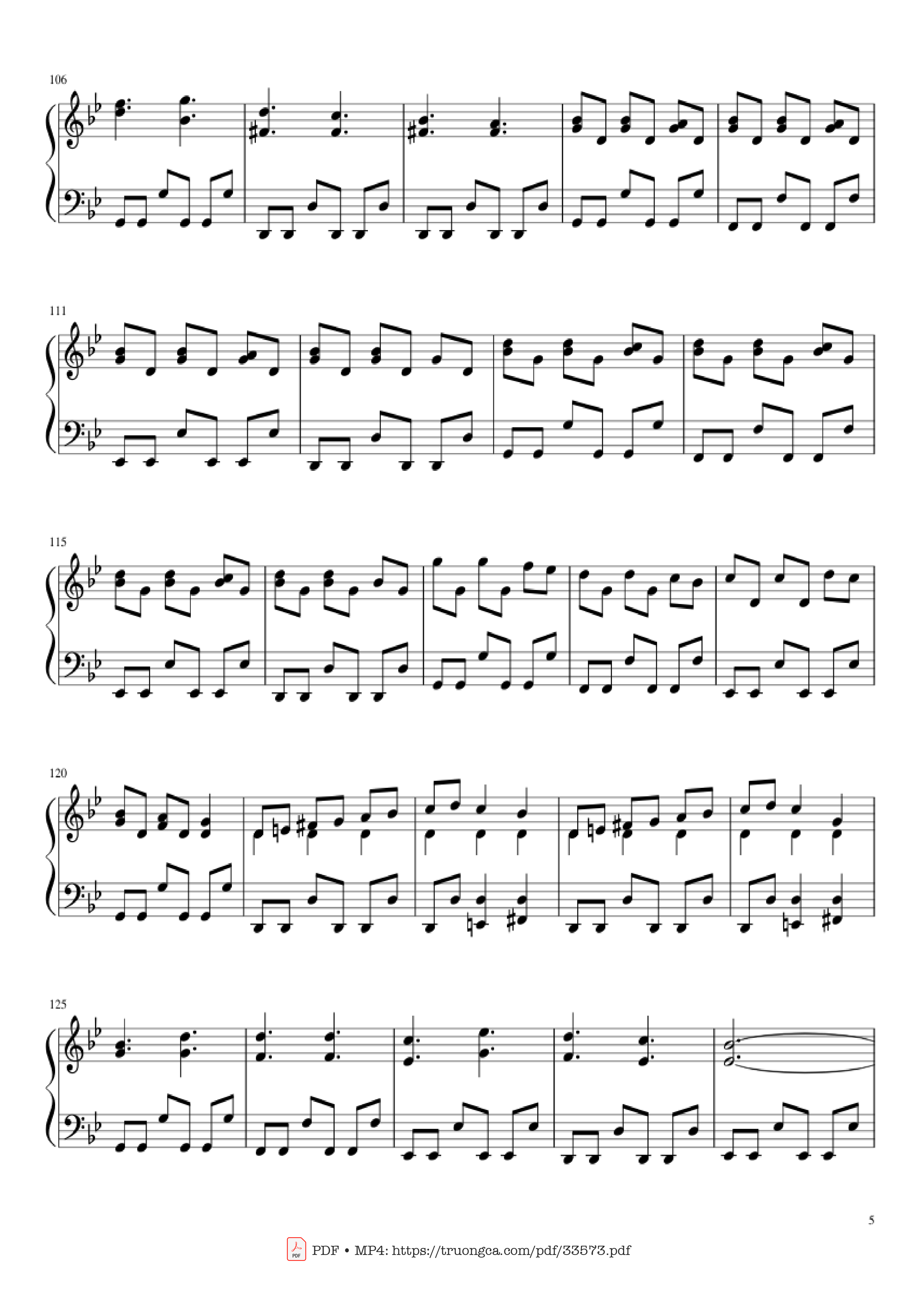 Trang 5 của Sheet nhạc PDF Piano bài hát Carol of the Bells Christmas Medley Piano - Arr. Xingyu Shui