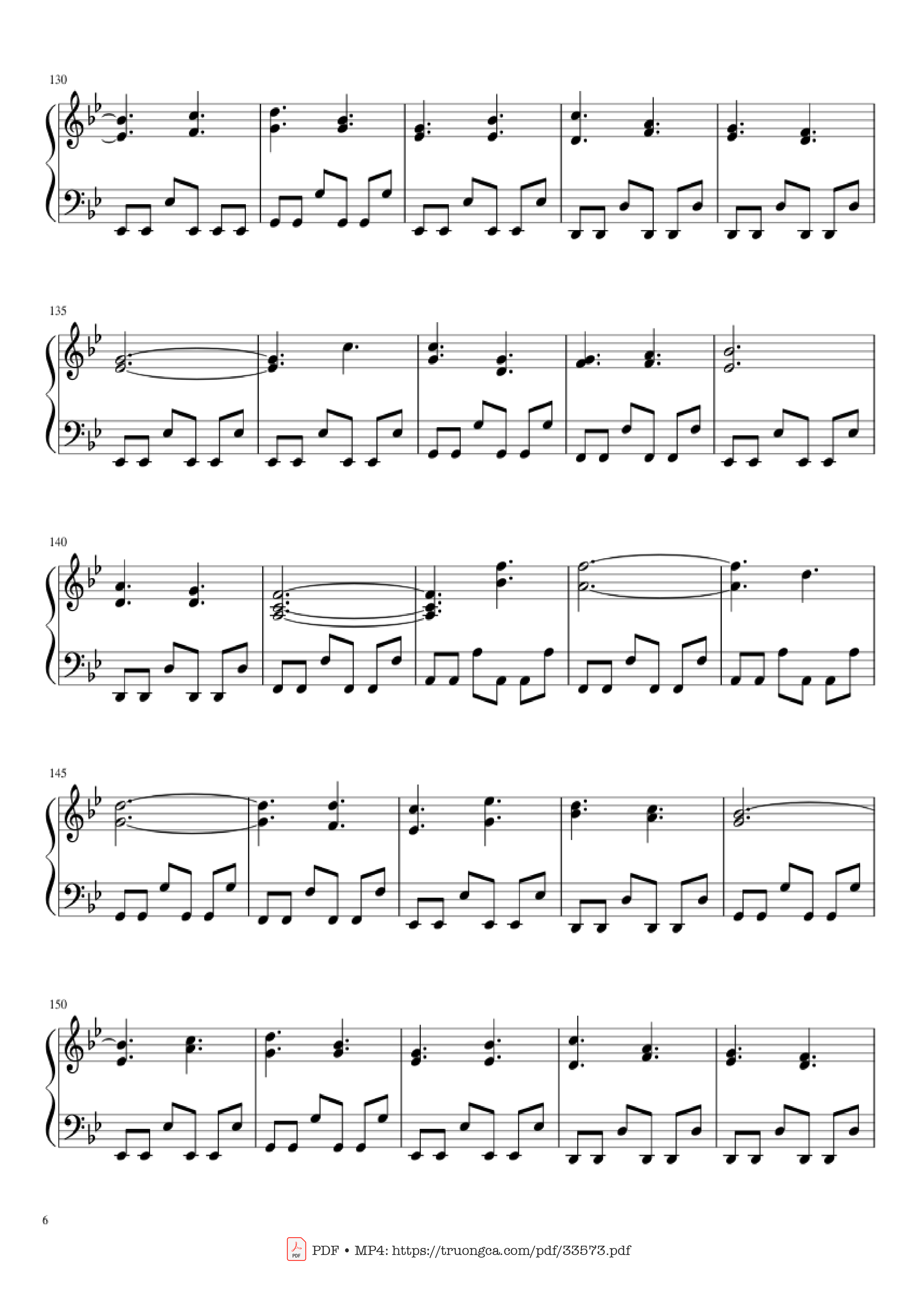 Trang 6 của Sheet nhạc PDF Piano bài hát Carol of the Bells Christmas Medley Piano - Arr. Xingyu Shui