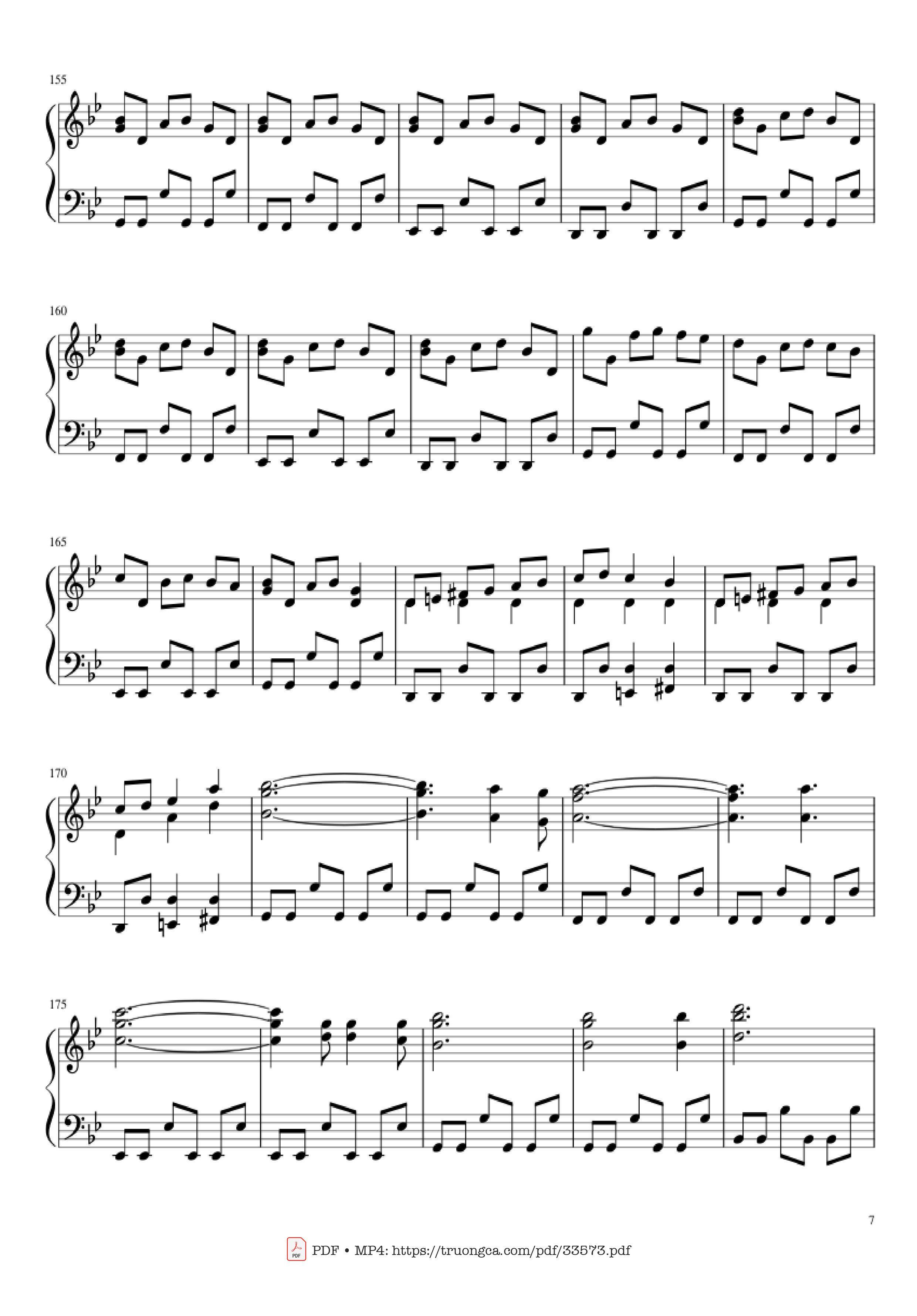 Trang 7 của Sheet nhạc PDF Piano bài hát Carol of the Bells Christmas Medley Piano - Arr. Xingyu Shui