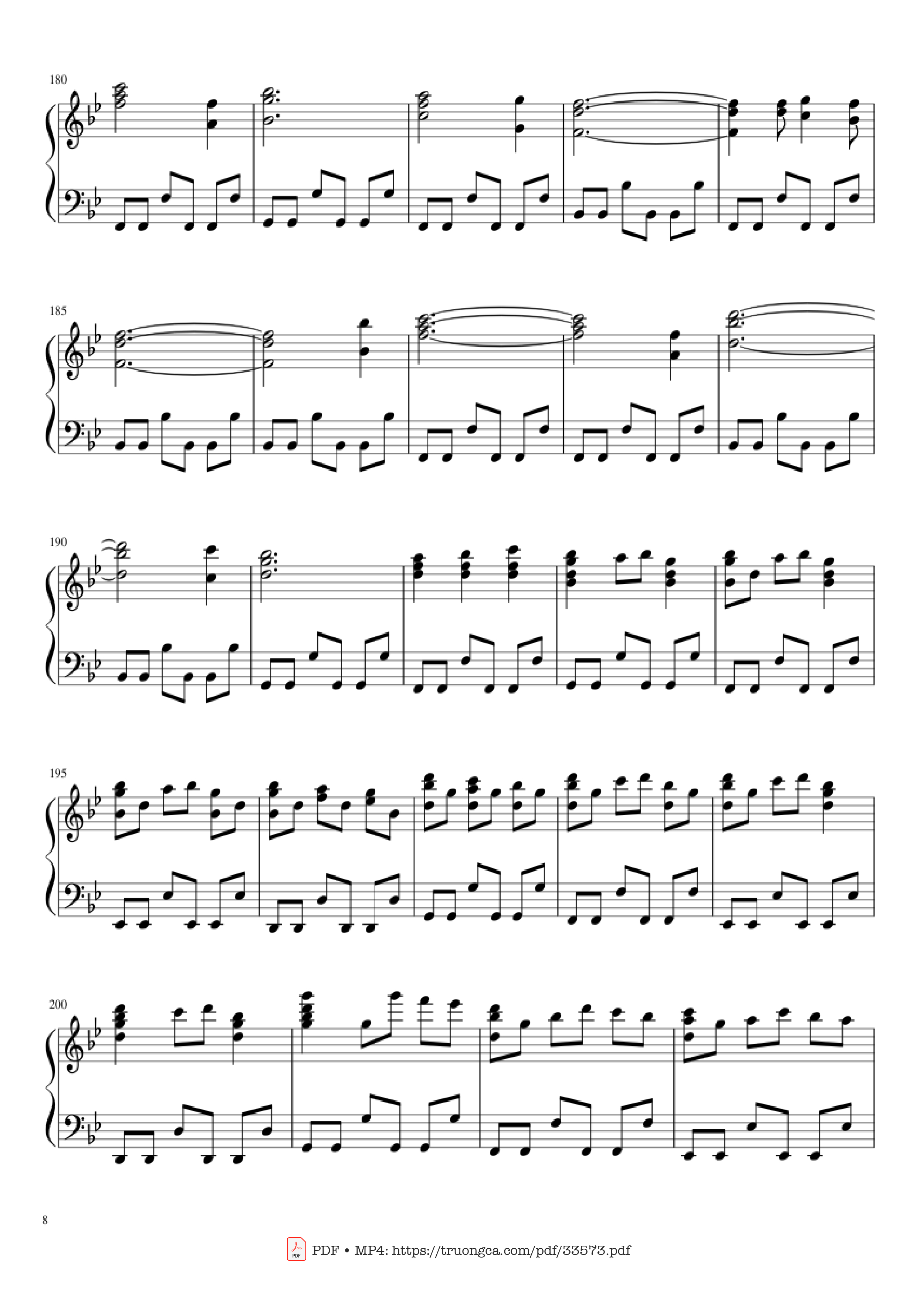 Trang 8 của Sheet nhạc PDF Piano bài hát Carol of the Bells Christmas Medley Piano - Arr. Xingyu Shui