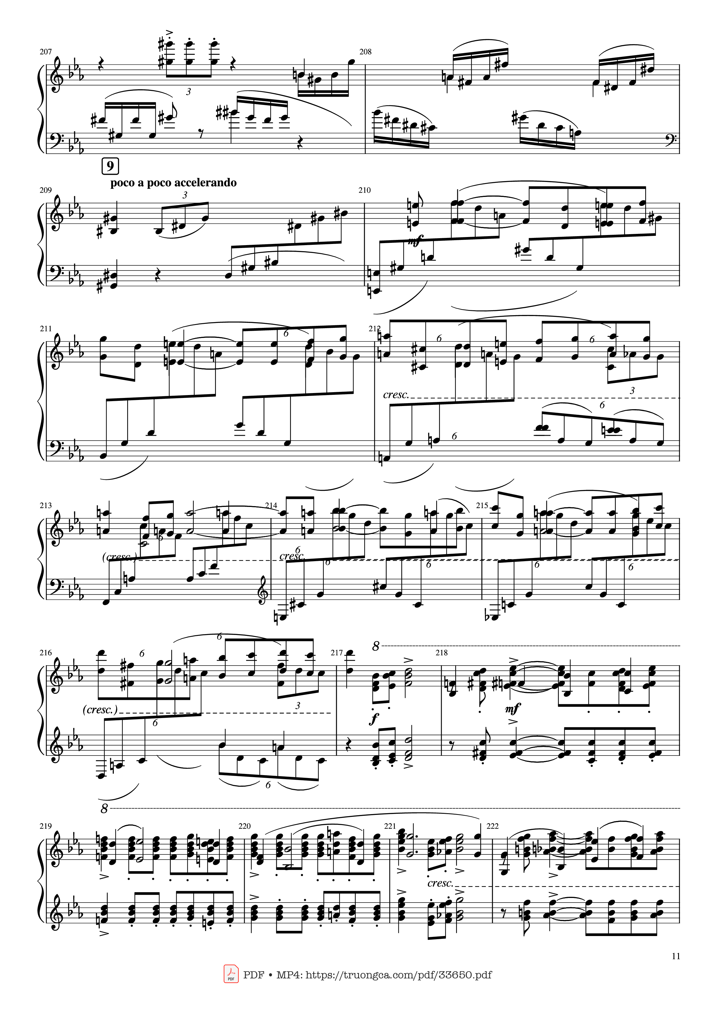 Trang 11 của Sheet nhạc PDF Piano bài hát Piano Concerto No.2 Op.18 - Rachmaninov - Serguei Rachmaninoff