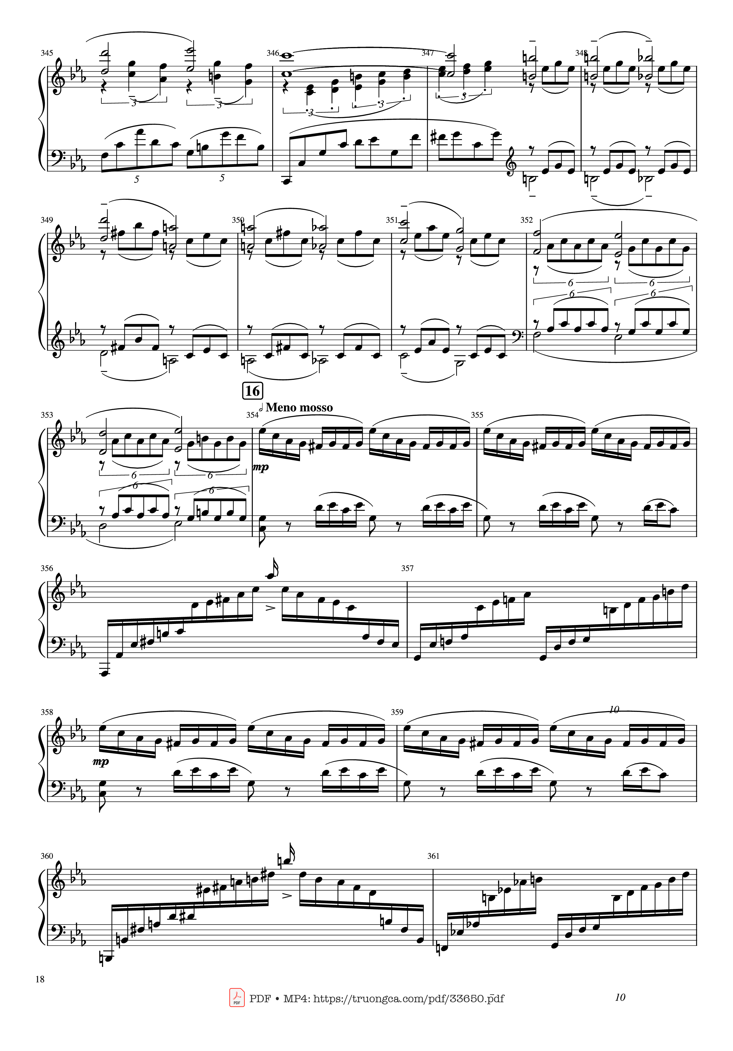 Trang 18 của Sheet nhạc PDF Piano bài hát Piano Concerto No.2 Op.18 - Rachmaninov - Serguei Rachmaninoff