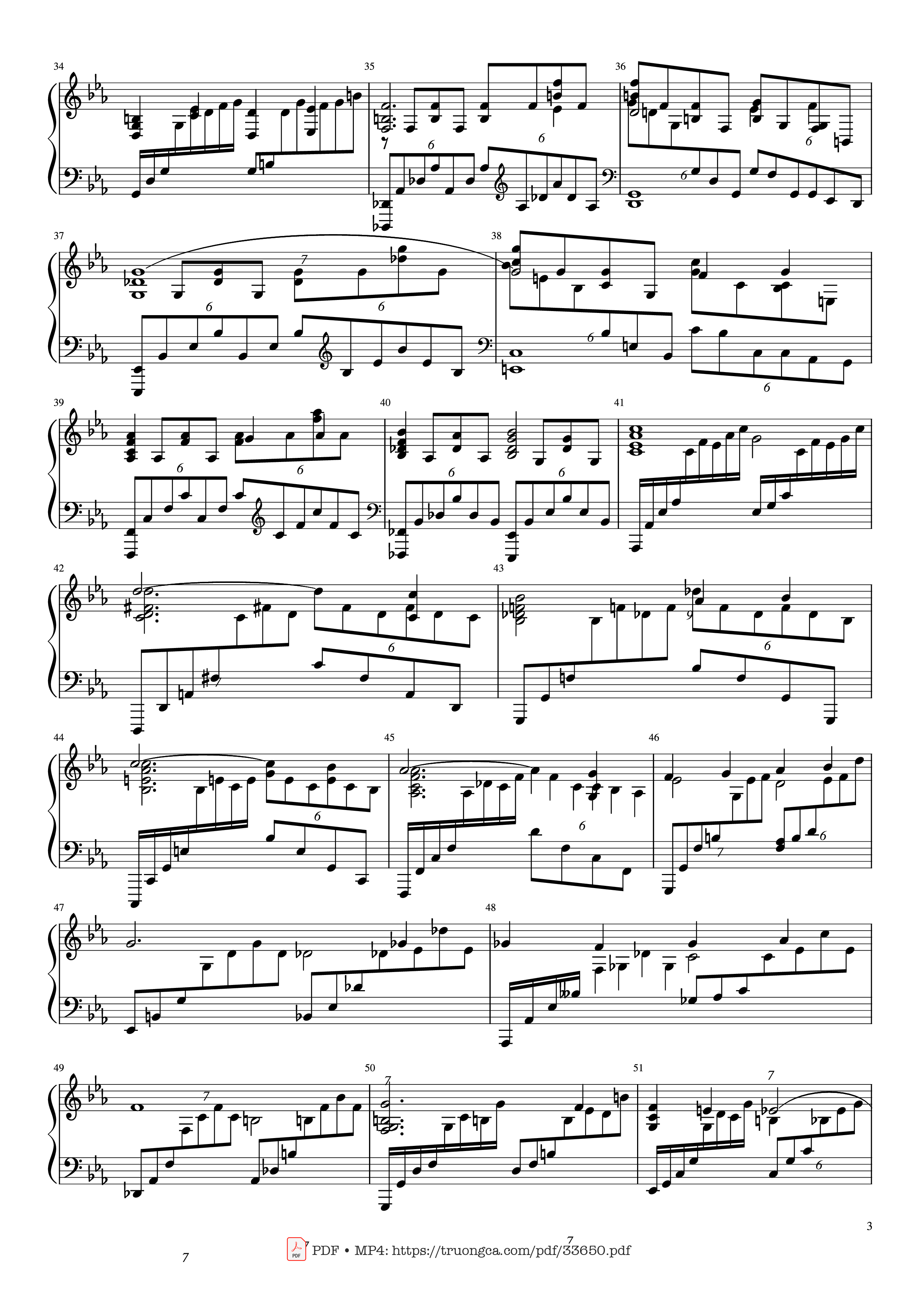 Trang 3 của Sheet nhạc PDF Piano bài hát Piano Concerto No.2 Op.18 - Rachmaninov - Serguei Rachmaninoff