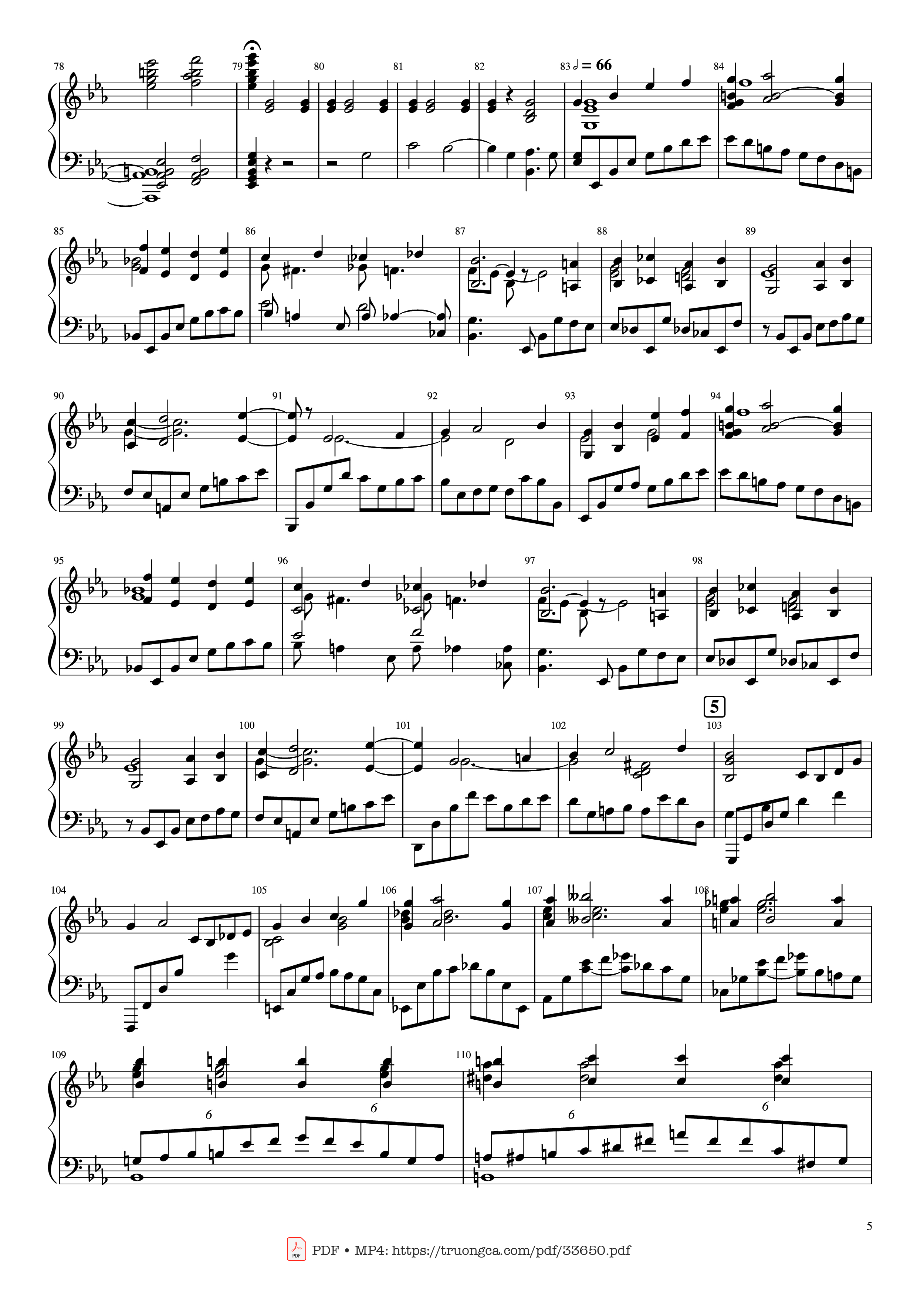 Trang 5 của Sheet nhạc PDF Piano bài hát Piano Concerto No.2 Op.18 - Rachmaninov - Serguei Rachmaninoff