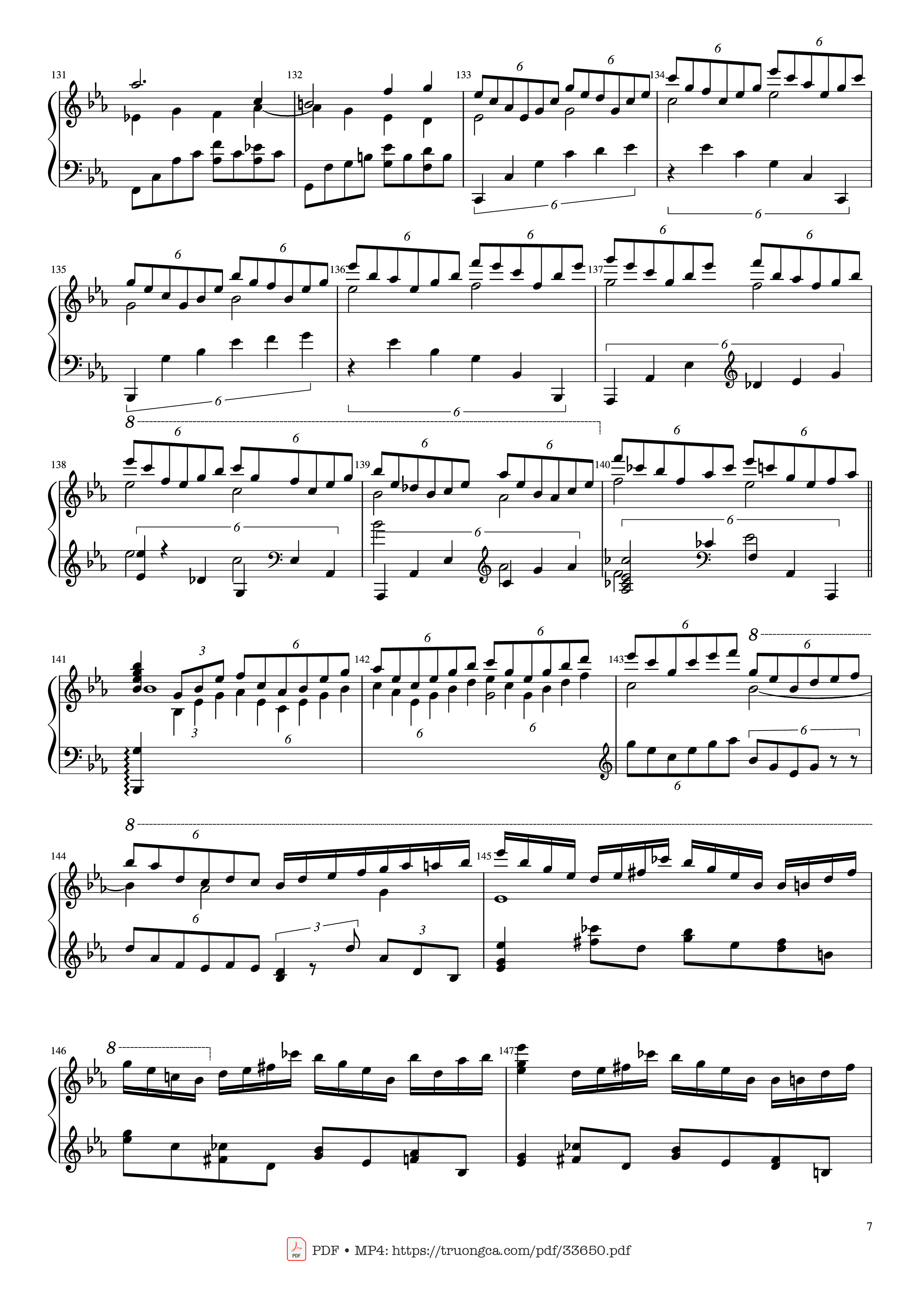 Trang 7 của Sheet nhạc PDF Piano bài hát Piano Concerto No.2 Op.18 - Rachmaninov - Serguei Rachmaninoff