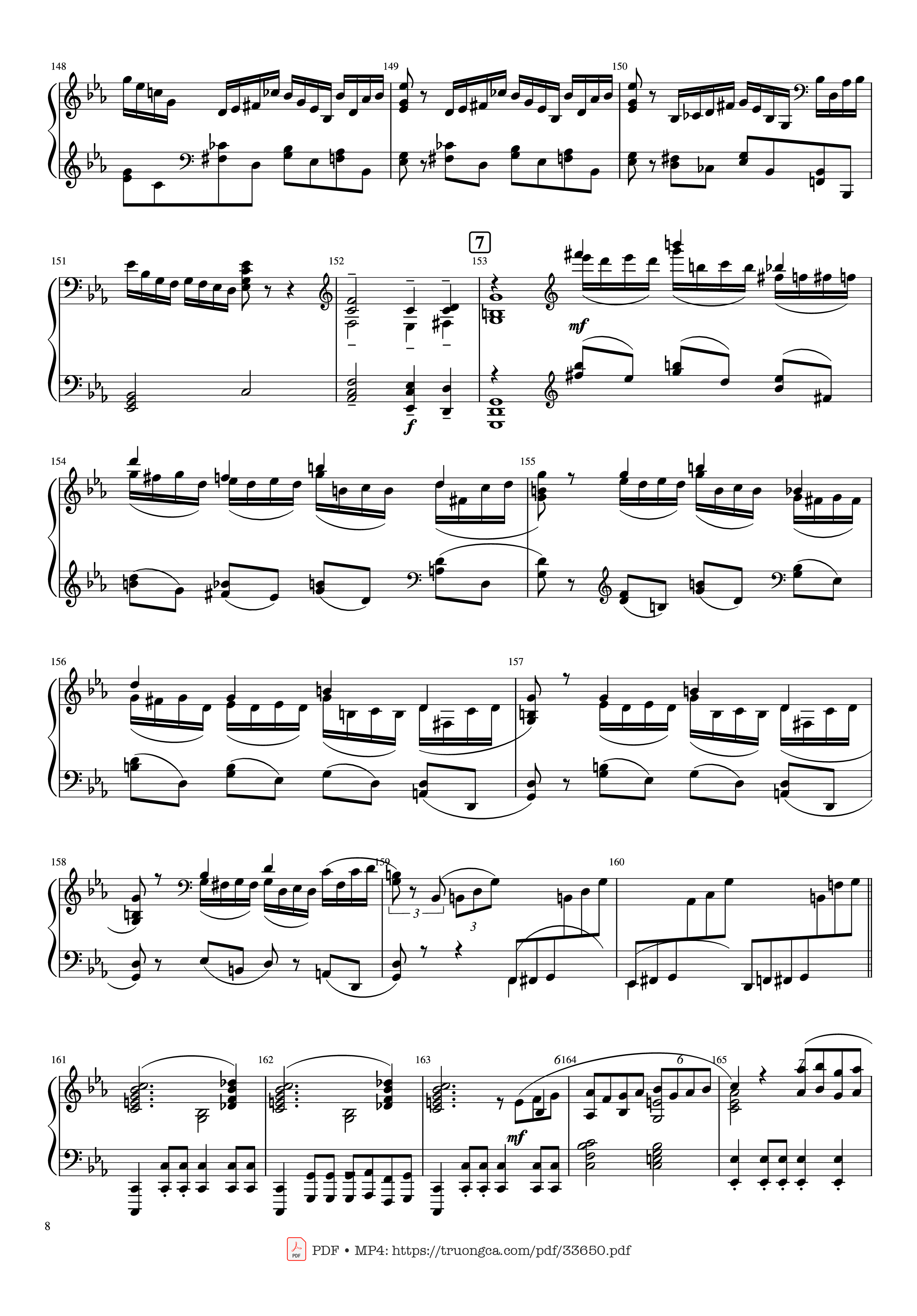 Trang 8 của Sheet nhạc PDF Piano bài hát Piano Concerto No.2 Op.18 - Rachmaninov - Serguei Rachmaninoff