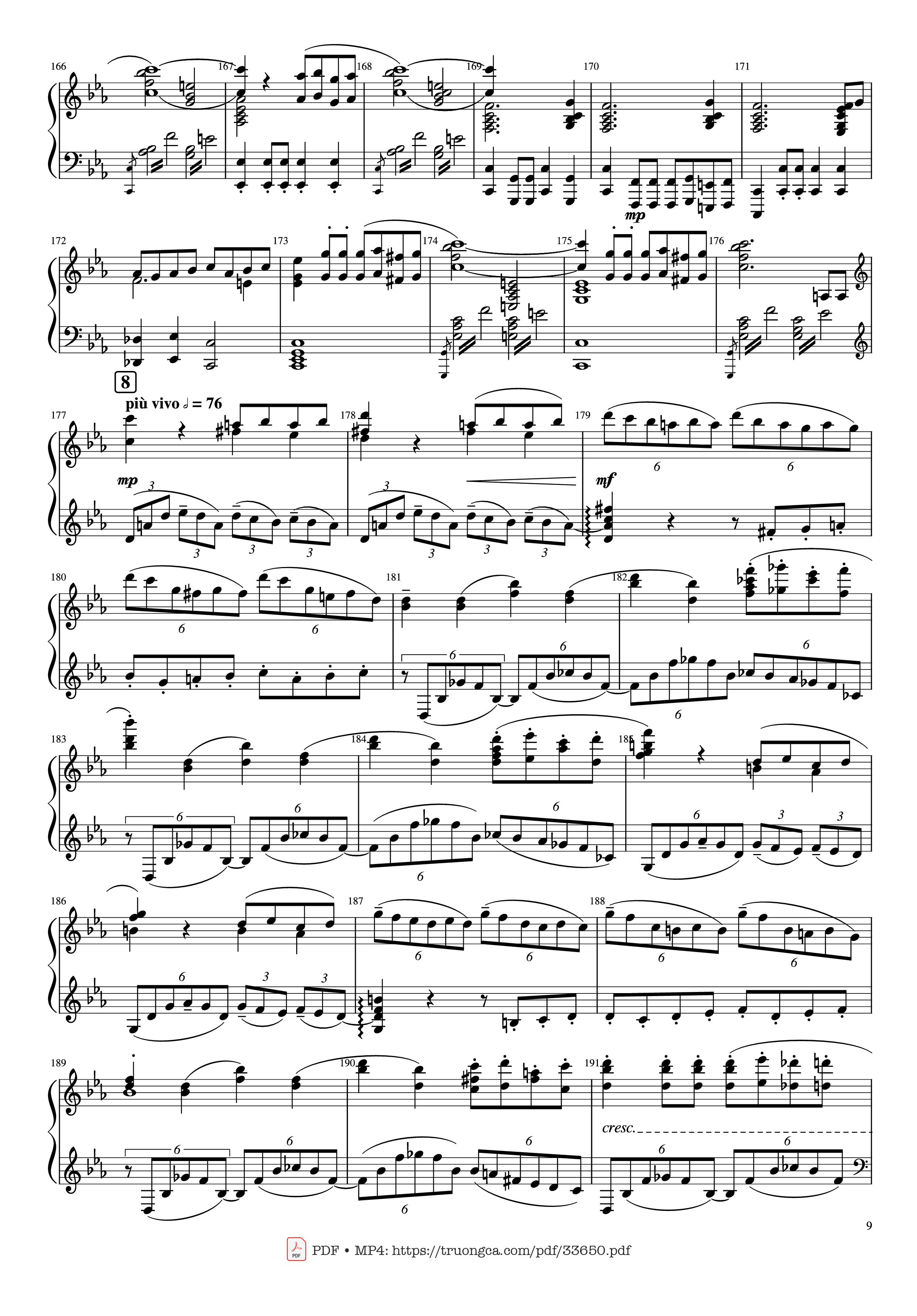 Trang 9 của Sheet nhạc PDF Piano bài hát Piano Concerto No.2 Op.18 - Rachmaninov - Serguei Rachmaninoff