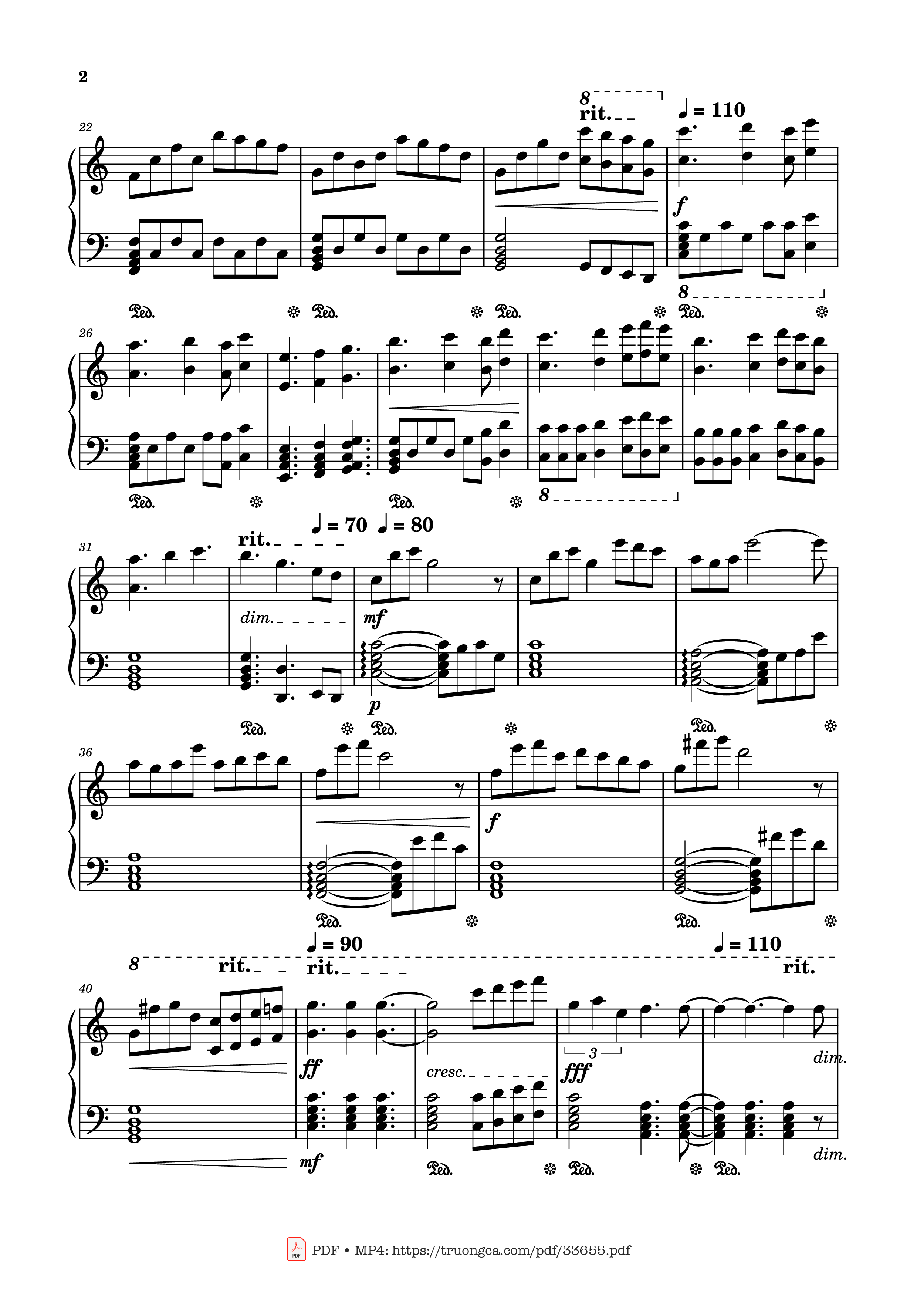 Trang 2 của Sheet nhạc PDF bài hát Daisuki na hito ウモレ (Umore) Piano - ShogunT
