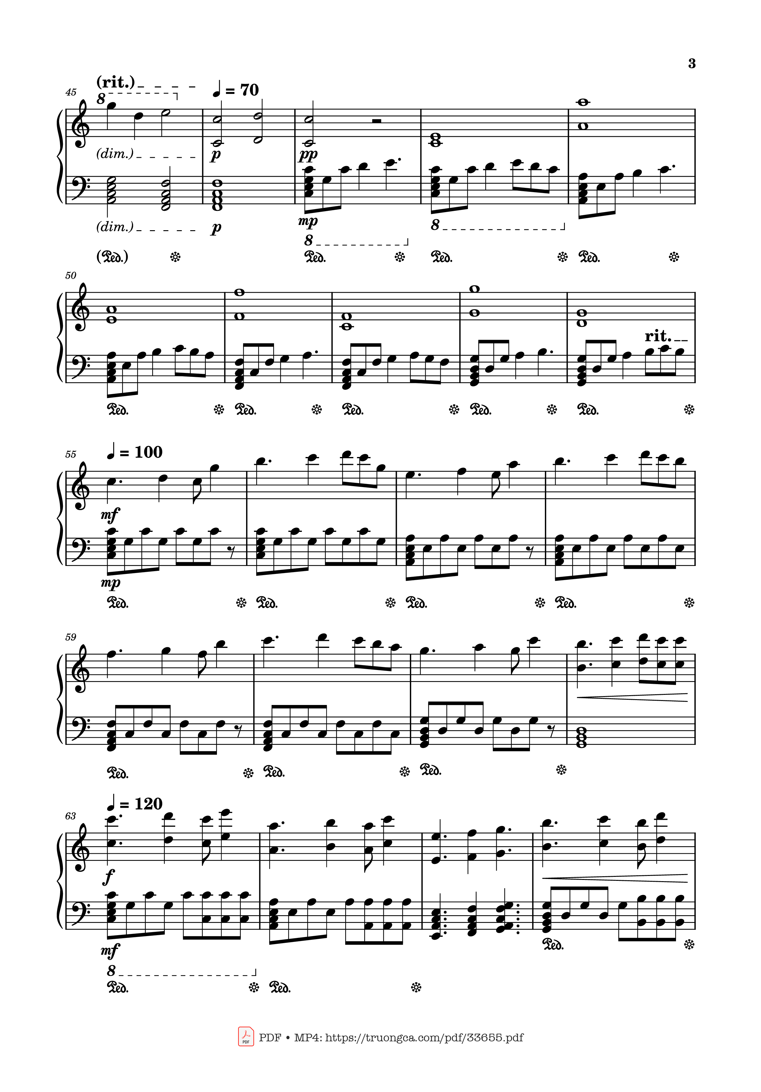 Trang 3 của Sheet nhạc PDF bài hát Daisuki na hito ウモレ (Umore) Piano - ShogunT