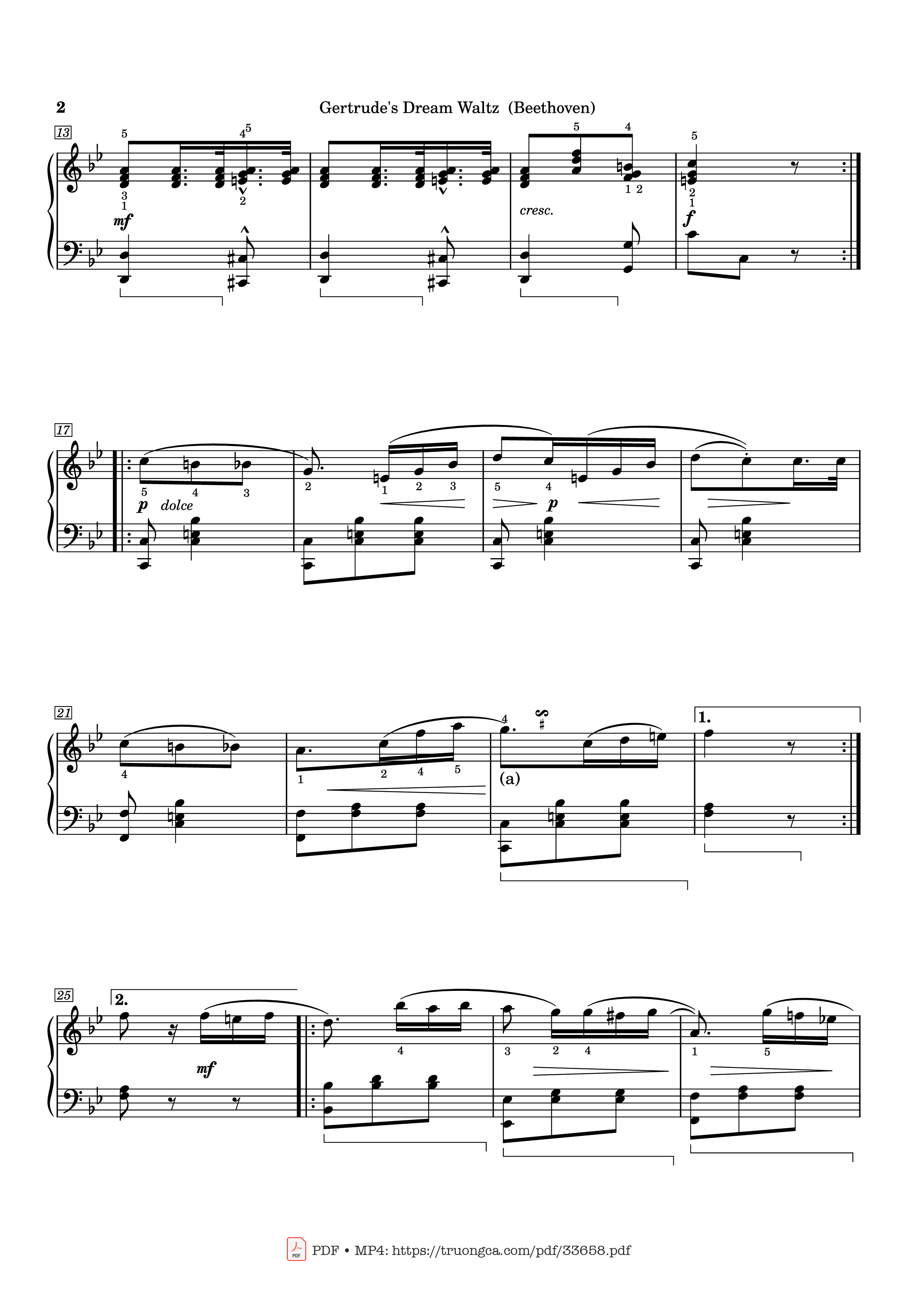 Trang 2 của Sheet nhạc PDF Piano bài hát Gertrude
