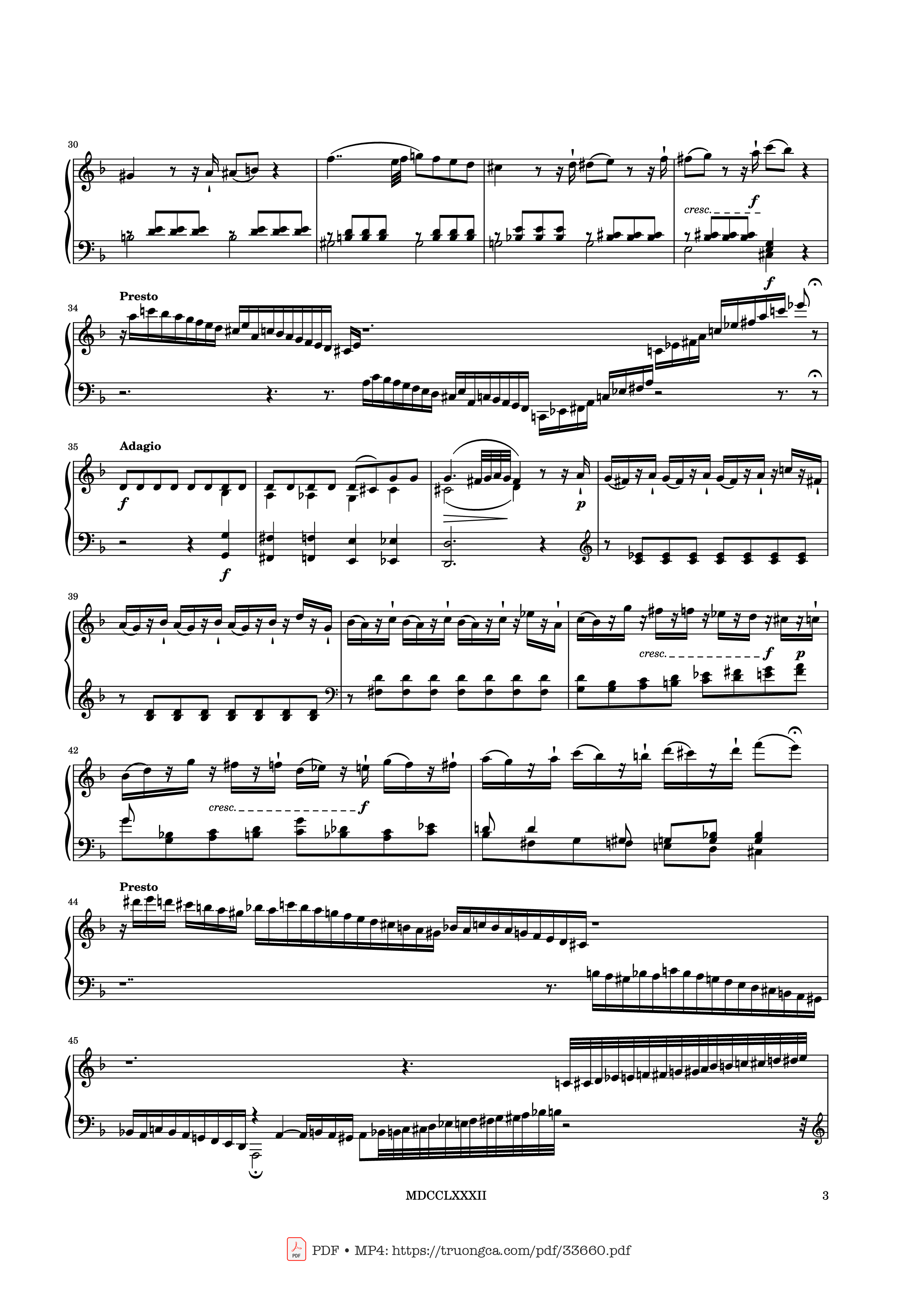 Trang 3 của Sheet nhạc PDF Piano bài hát Phantasie No. 3 in D Minor K397 Piano - Wolfgang Amadeus Mozart