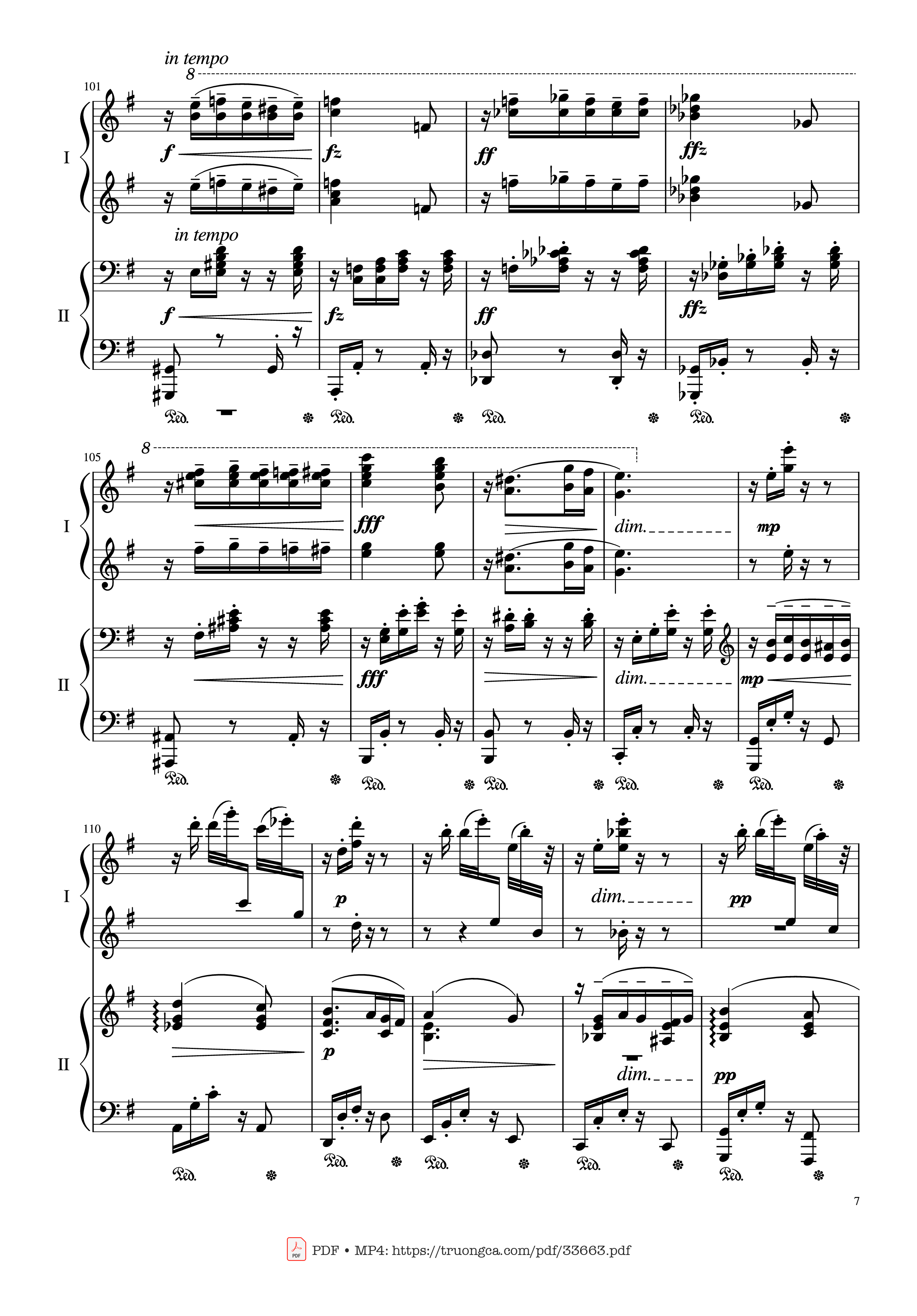 Trang 7 của Sheet nhạc PDF Piano bài hát Slavonic Dances, Op.72 No.2 Piano Four Hand - Antonin Leopold Dvorak