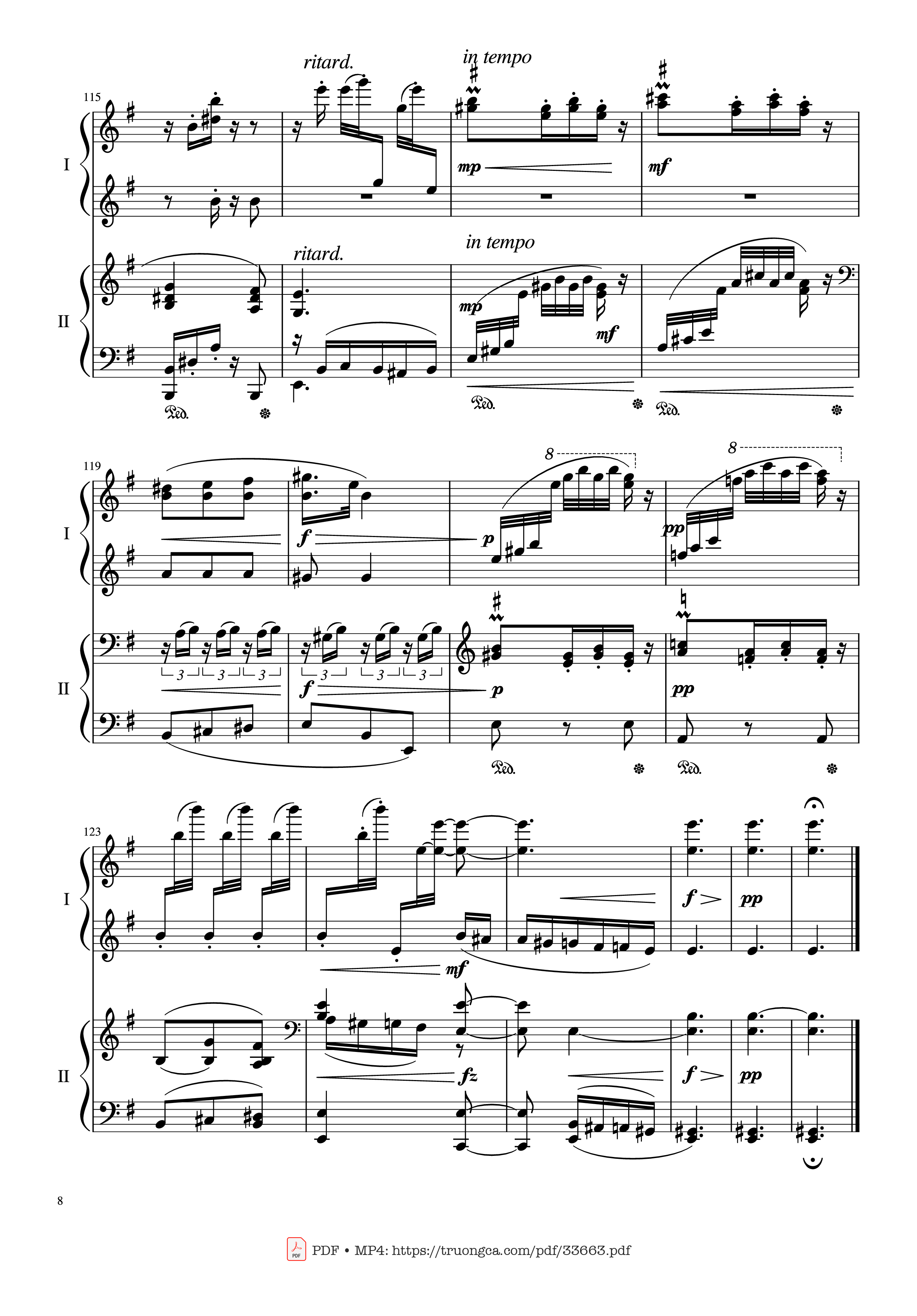 Trang 8 của Sheet nhạc PDF Piano bài hát Slavonic Dances, Op.72 No.2 Piano Four Hand - Antonin Leopold Dvorak