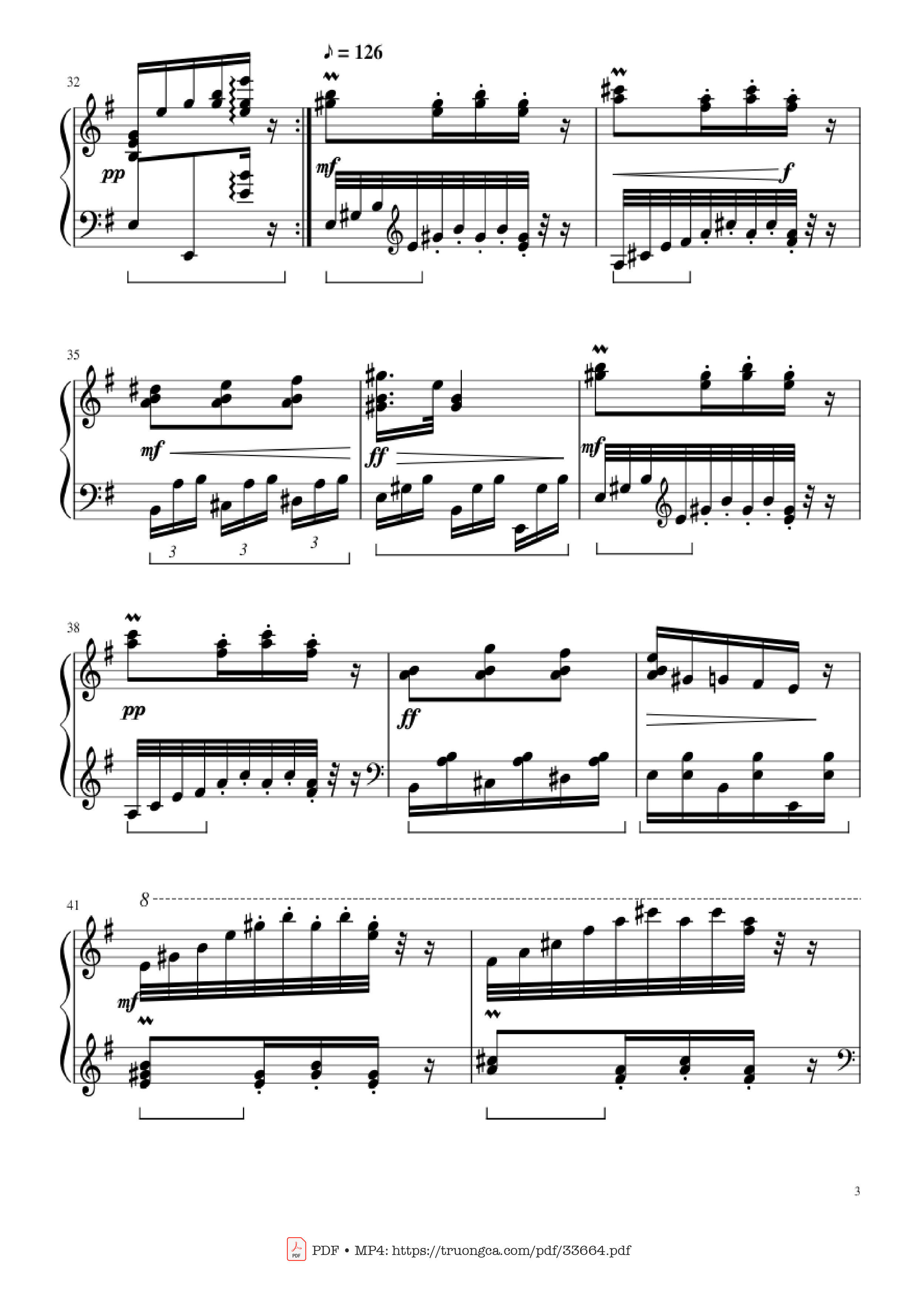 Trang 3 của Sheet nhạc PDF Piano bài hát Slavonic Dances, Op.72 No.2 Piano Solo - Antonin Leopold Dvorak