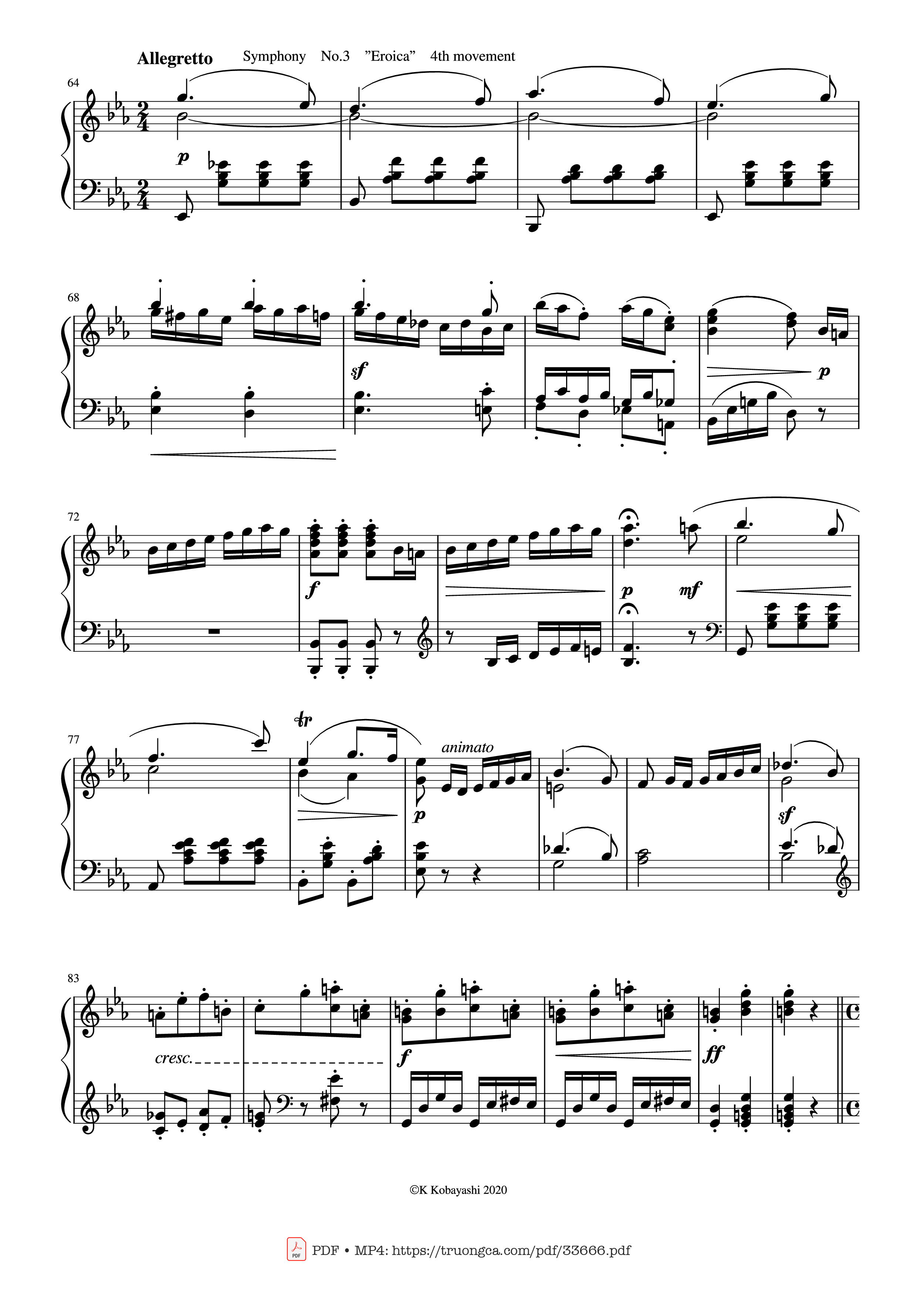 Trang 3 của Sheet nhạc PDF Piano bài hát Beethoven Medley for classical Piano beginners - Ludwig van Beethoven