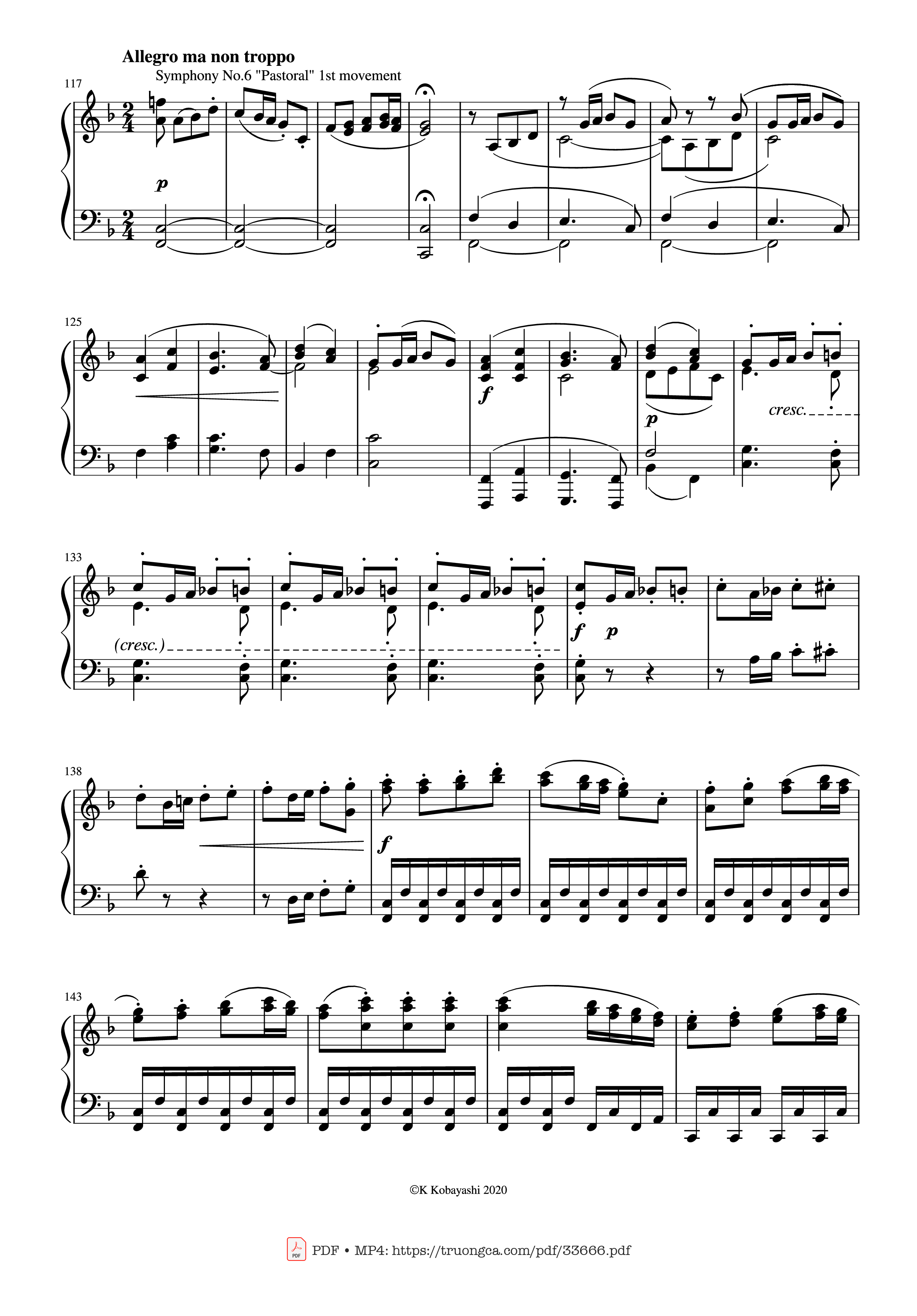 Trang 6 của Sheet nhạc PDF Piano bài hát Beethoven Medley for classical Piano beginners - Ludwig van Beethoven