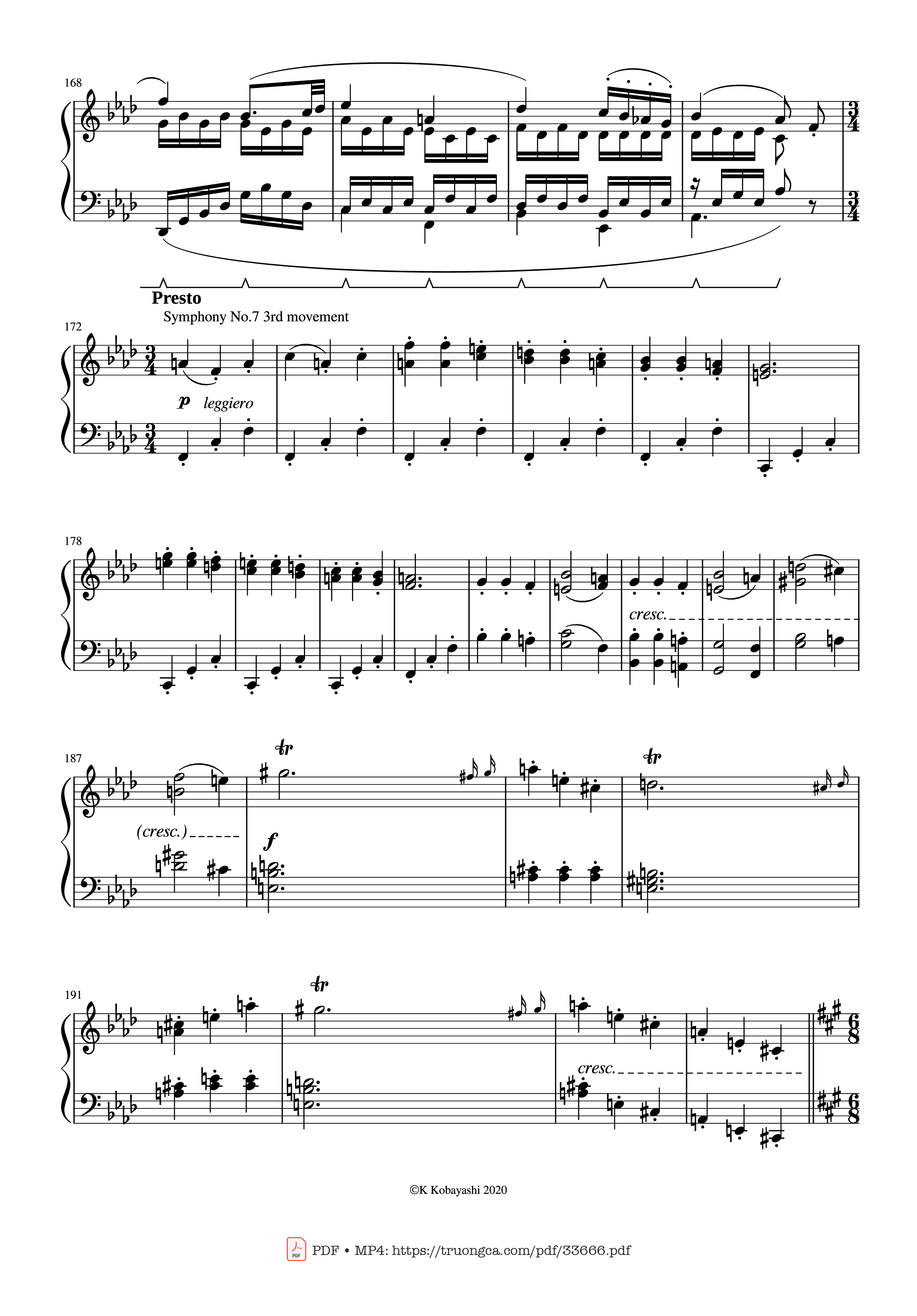 Trang 8 của Sheet nhạc PDF Piano bài hát Beethoven Medley for classical Piano beginners - Ludwig van Beethoven
