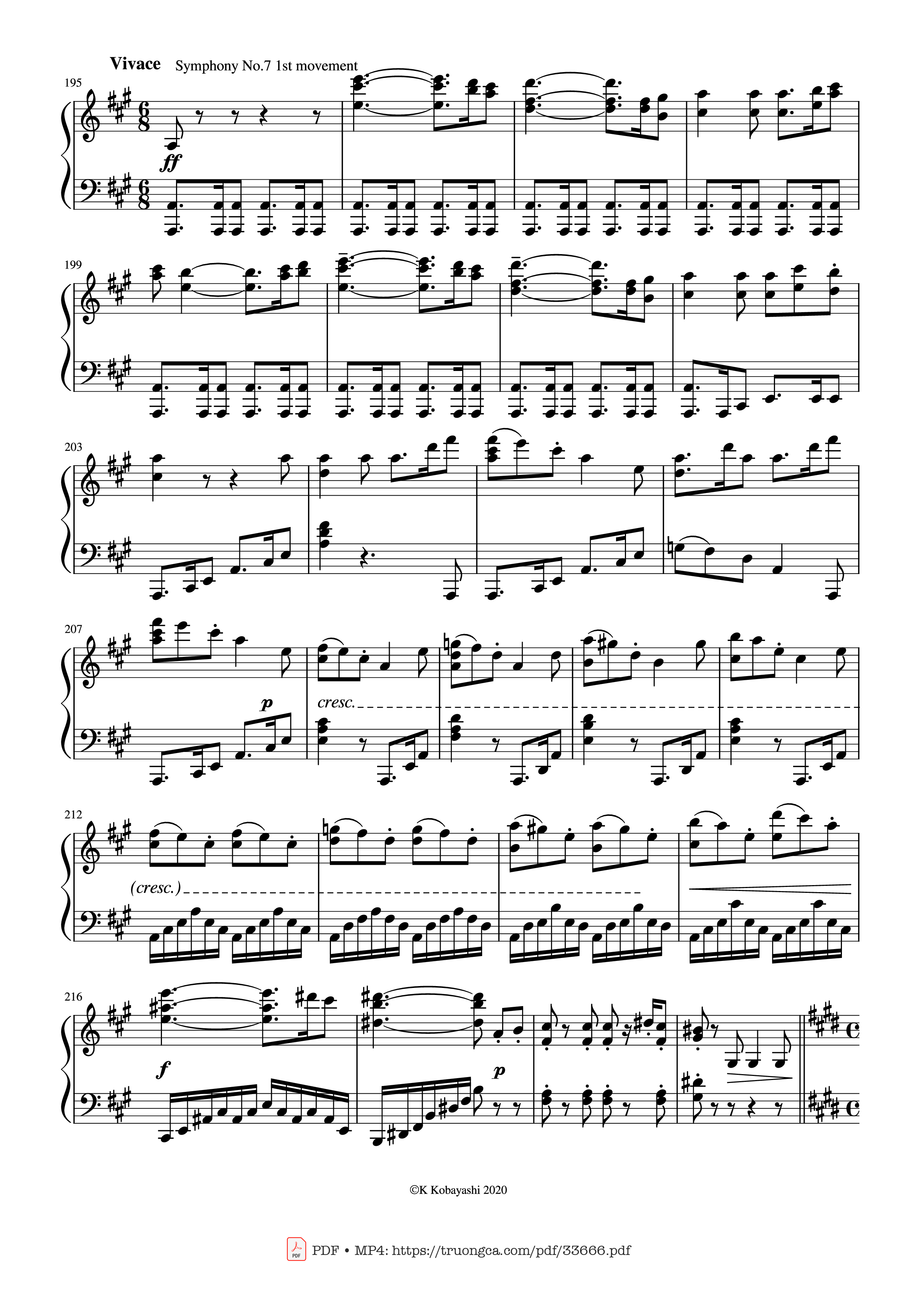 Trang 9 của Sheet nhạc PDF Piano bài hát Beethoven Medley for classical Piano beginners - Ludwig van Beethoven
