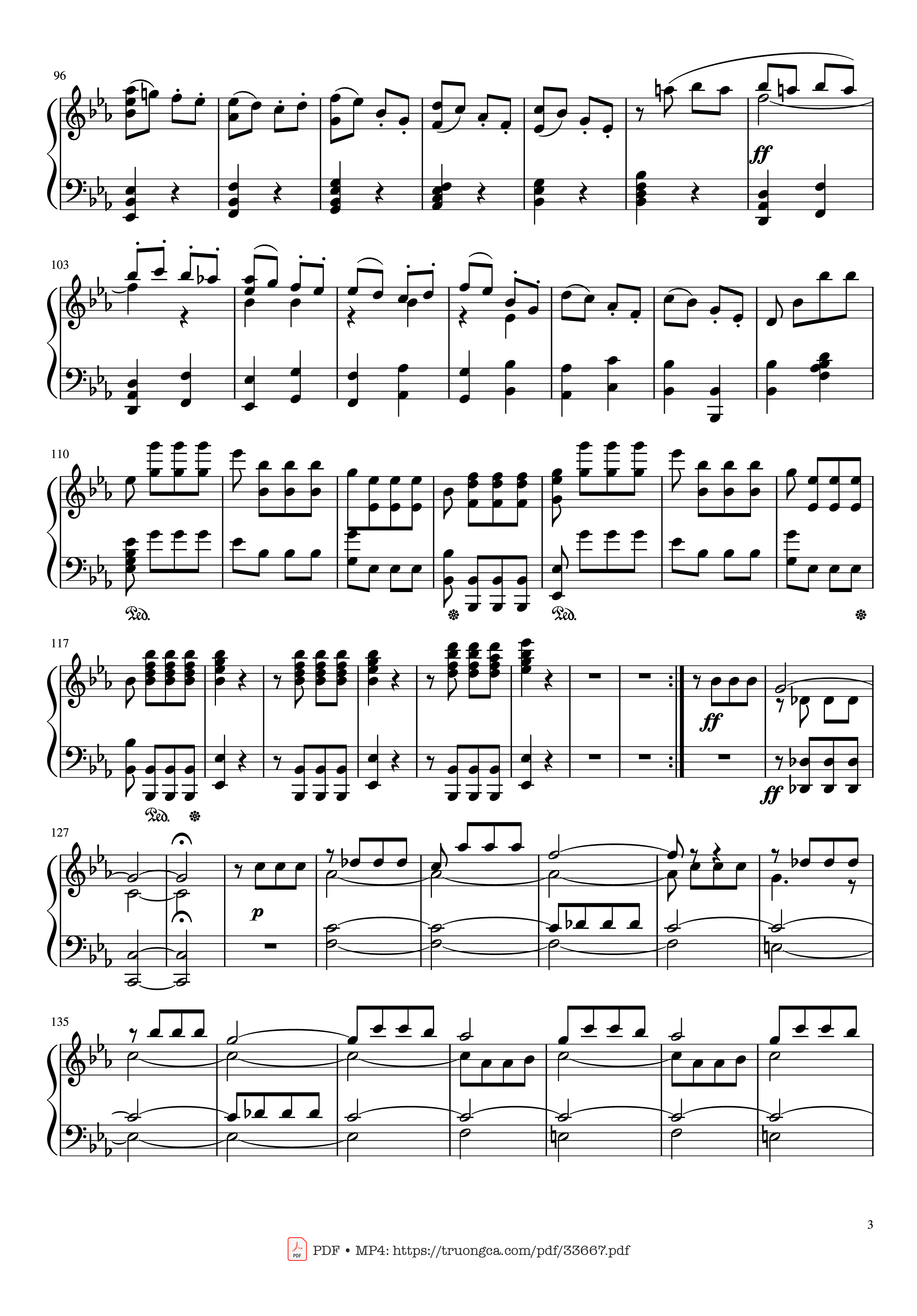 Trang 3 của Sheet nhạc PDF Piano bài hát Beethoven Symphony No. 5 Piano (Advance) - Ludwig van Beethoven
